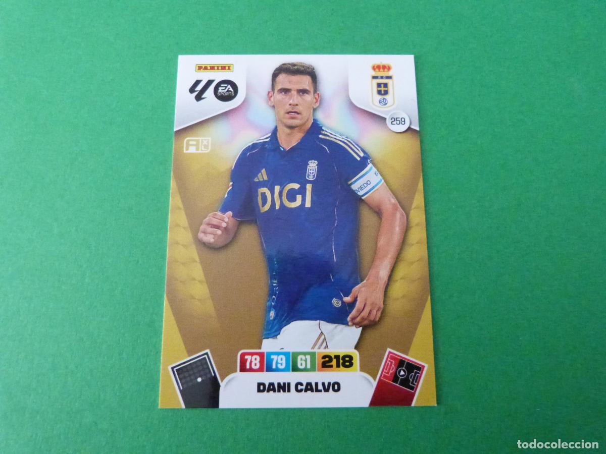 Cromos de F&uacute;tbol: TRADING CARD FUTBOL DANI CALVO REAL OVIEDO N&ordm; 259 LIGA ADRENALYN XL 2025-2026/25-26 PANINI