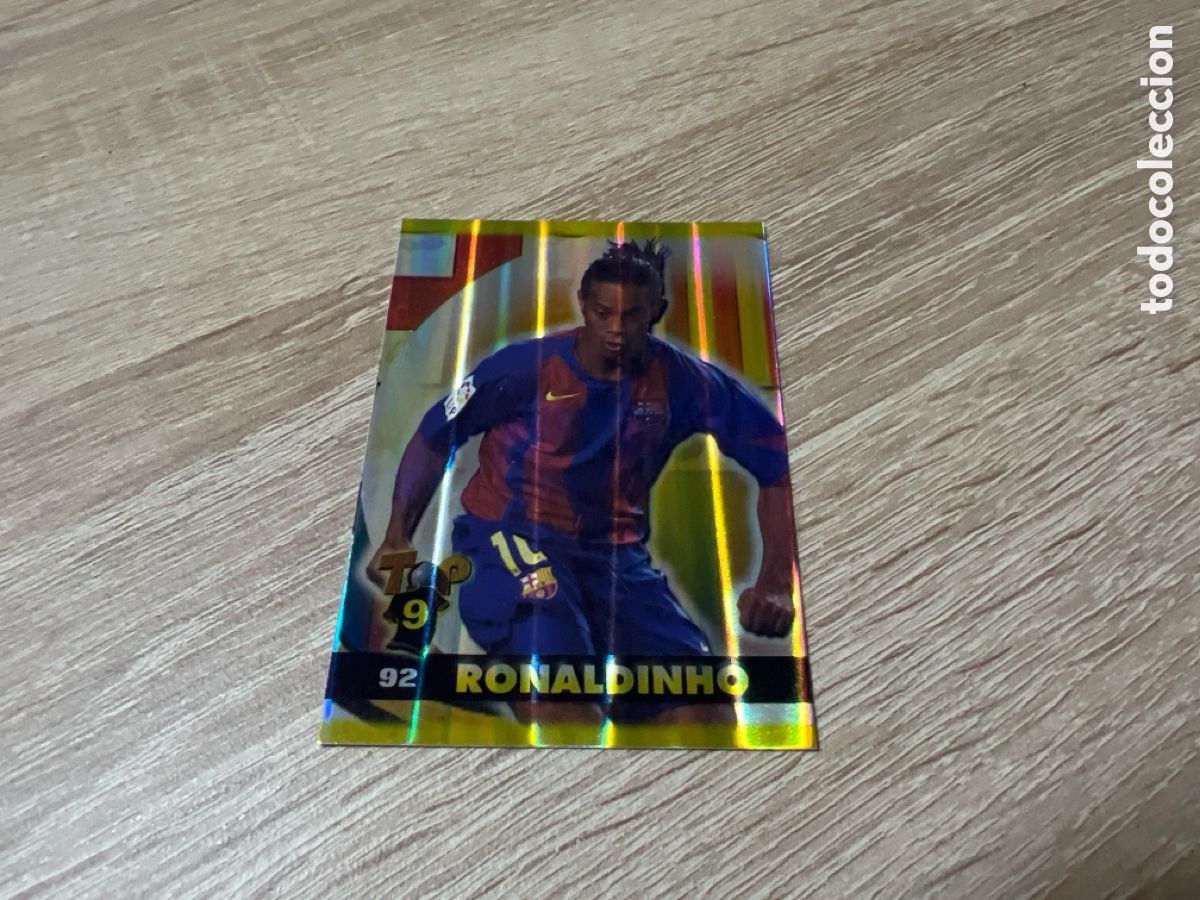 Cromos de F&uacute;tbol: 2005 RONALDINHO N&ordm; 92 MUNDICROMO BRILLANTE
