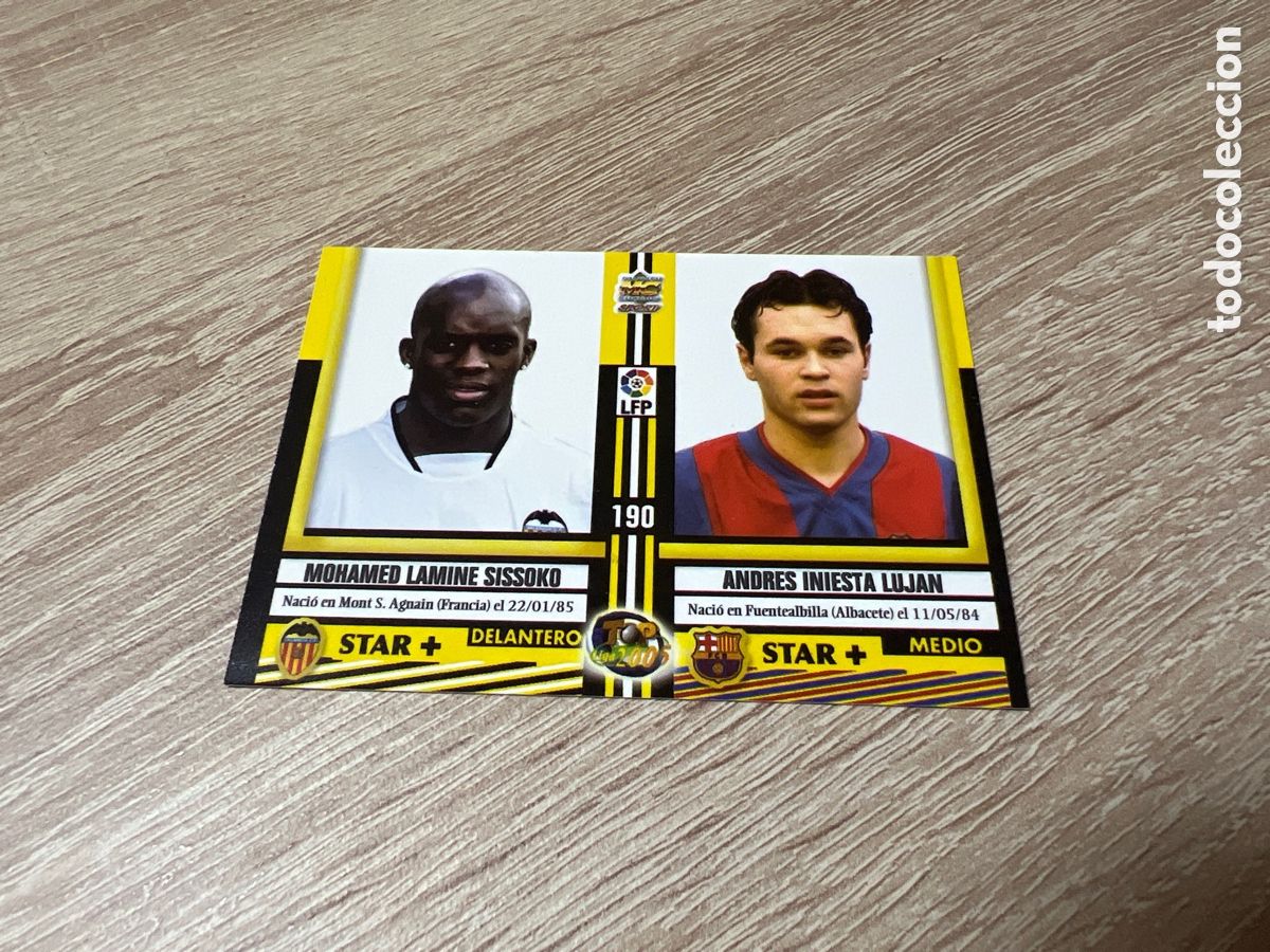 Cromos de F&uacute;tbol: 2005 INIESTA FC BARCELONA N&ordm; 190 MUNDICROMO