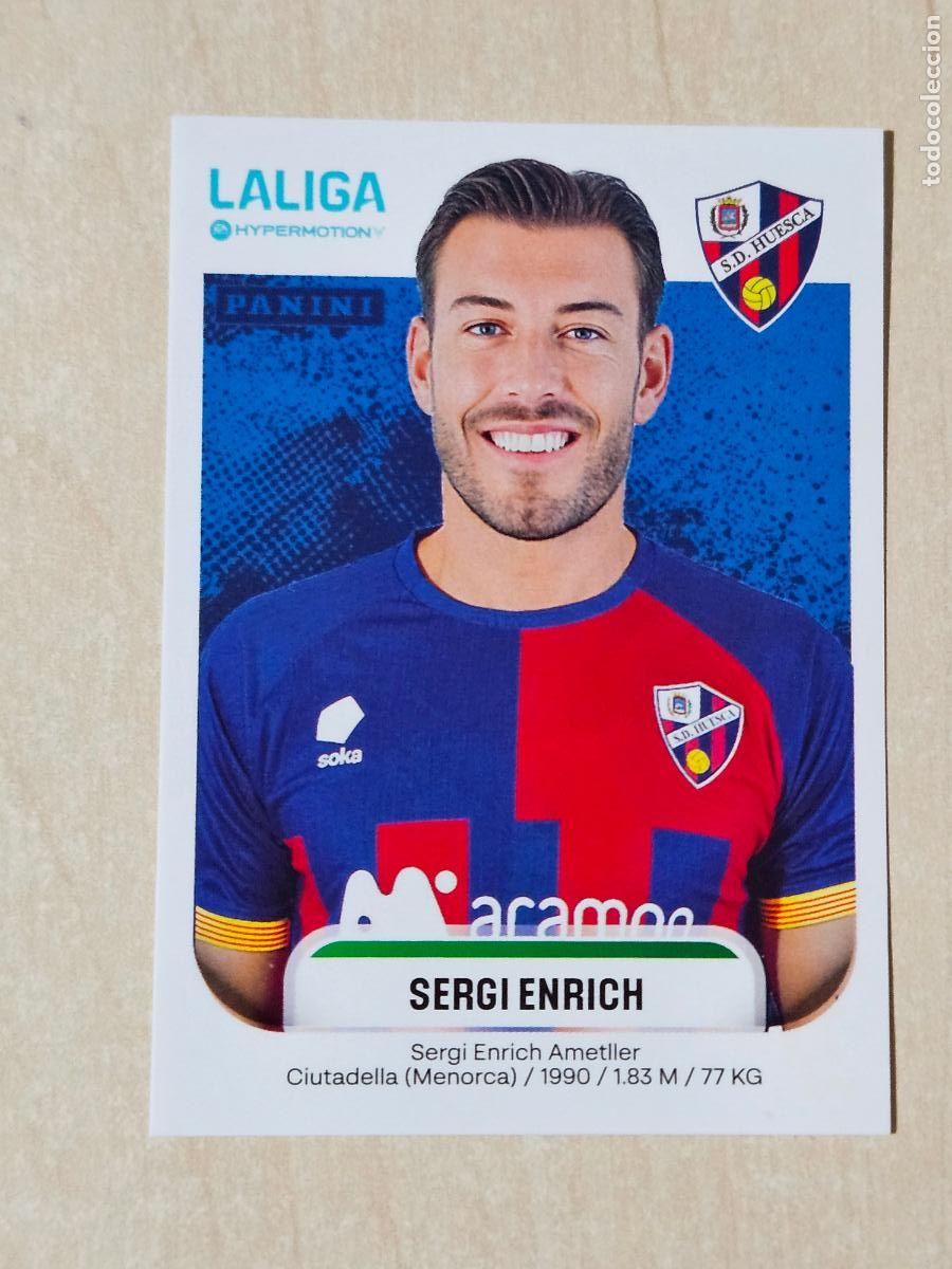 Cromos de F&uacute;tbol: N&ordm; 248 SERGI ENRICH - HUESCA - CROMO - LIGA HYPERMOTION 2025 2026 SEGUNDA DIVISION 25 26