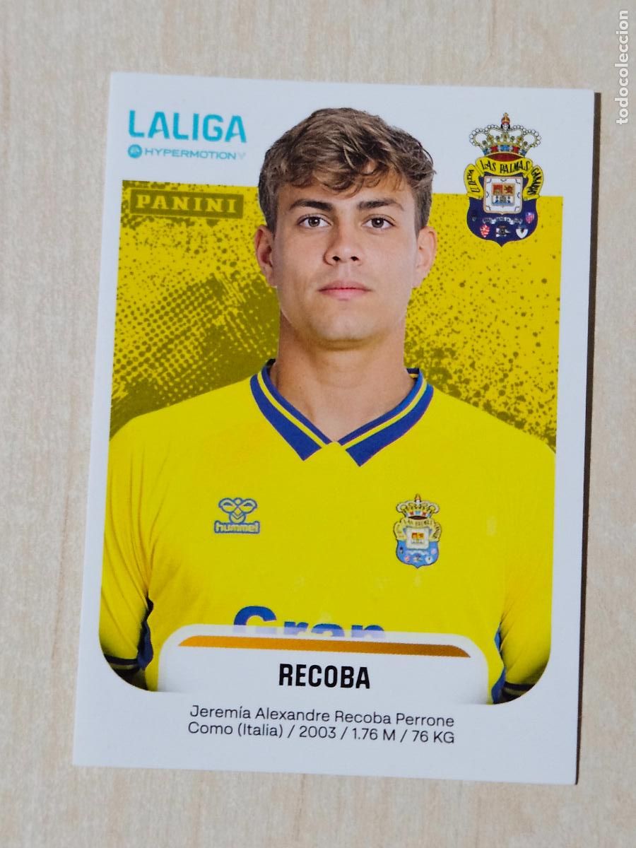 Cromos de F&uacute;tbol: N&ordm; 262 RECOBA - LAS PALMAS - CROMO - LIGA HYPERMOTION 2025 2026 SEGUNDA DIVISION 25 26