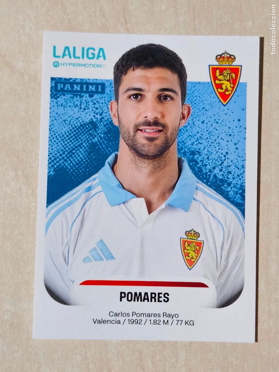 Cromos de F&uacute;tbol: N&ordm; 408B POMARES - REAL ZARAGOZA - CROMO - LIGA HYPERMOTION 2025 2026 SEGUNDA DIVISION 25 26
