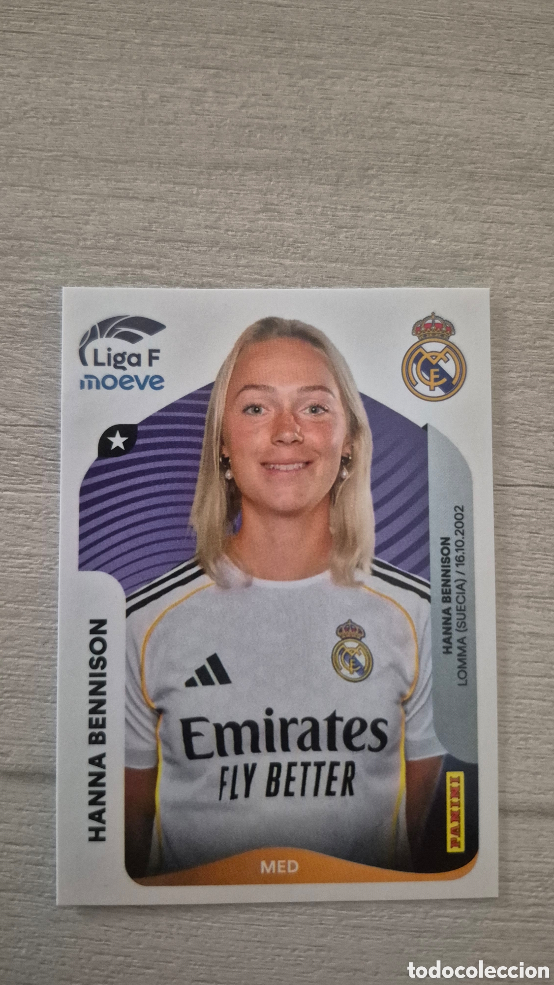 Cromos de F&uacute;tbol: N&deg;272B Real Madrid Hanna Bennison Liga Femenina 25/26