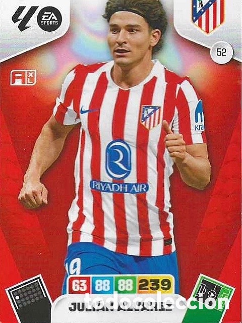 Figurine di Calcio: 52.- JULIAN ALVAREZ (ATL. MADRID) ADRENALYN XL LIGA 2025/26 (PANINI)