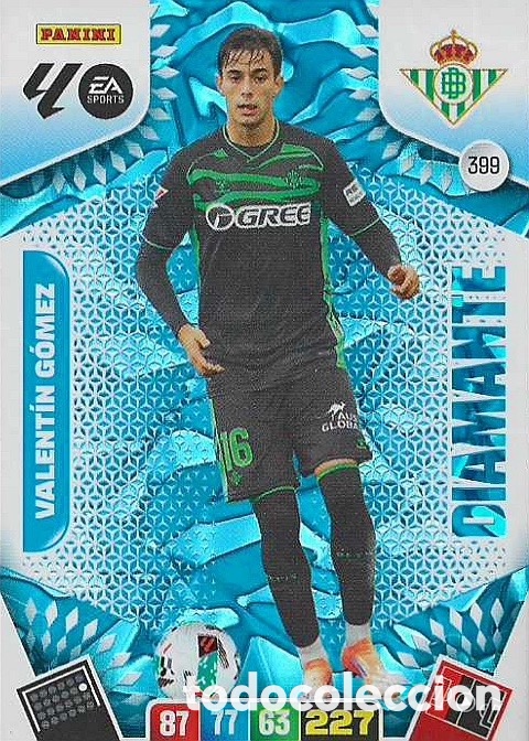 Cartes &agrave; collectionner de Football: 399.- VALENTIN GOMEZ -DIAMANTE- (R. BETIS) - ADRENALYN XL 2025/26 (PANINI)