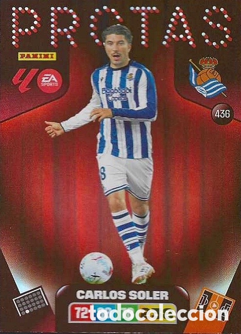 Cromos de F&uacute;tbol: 436.- CARLOS SOLER -PROTAS- (R. SOCIEDAD) ADRENALYN XL LIGA 2025/26 (PANINI)