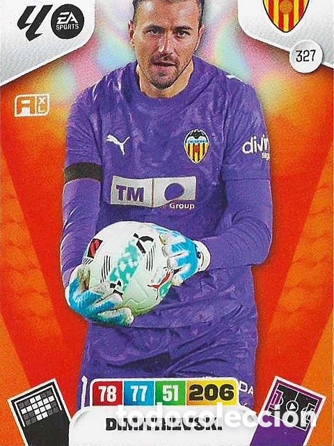Cromos de F&uacute;tbol: 327.- DIMITRIEVSKI (VALENCIA) - ADRENALYN XL 2025/26 (PANINI)
