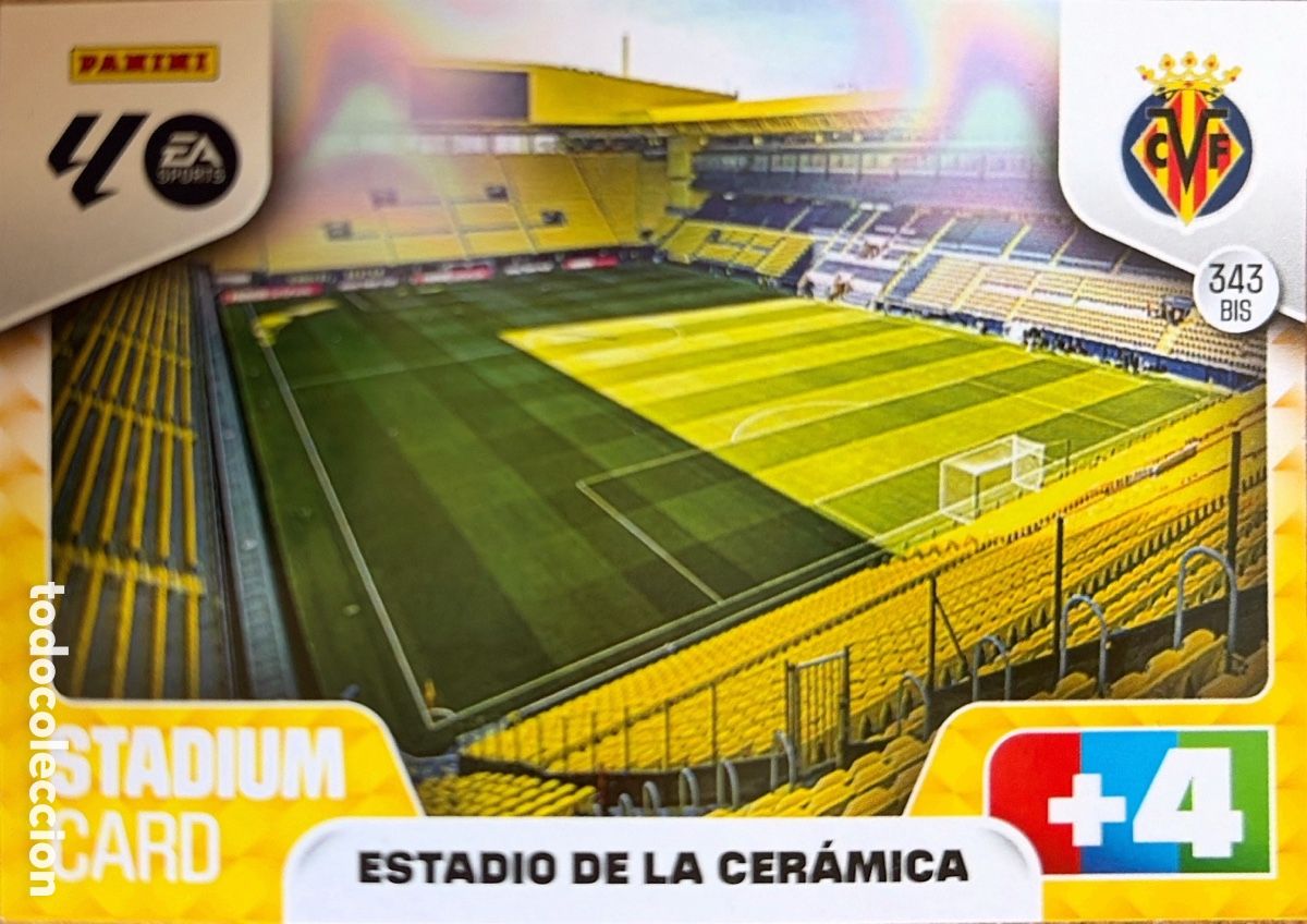 Cromos de F&uacute;tbol: 343.BIS- ESTADIO DE LA CERAMICA (VILLARREAL) ADRENALYN XL LIGA 2025/26 (PANINI)