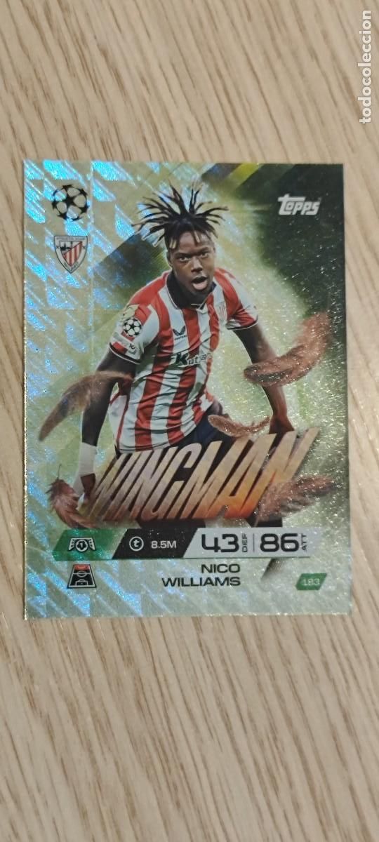Cromos de F&uacute;tbol: MATCH ATTAX EXTRA 25/26 UCL CARD WIGMAN NICO WILLIAMS ATHLETIC CLUB # 183 TOPPS