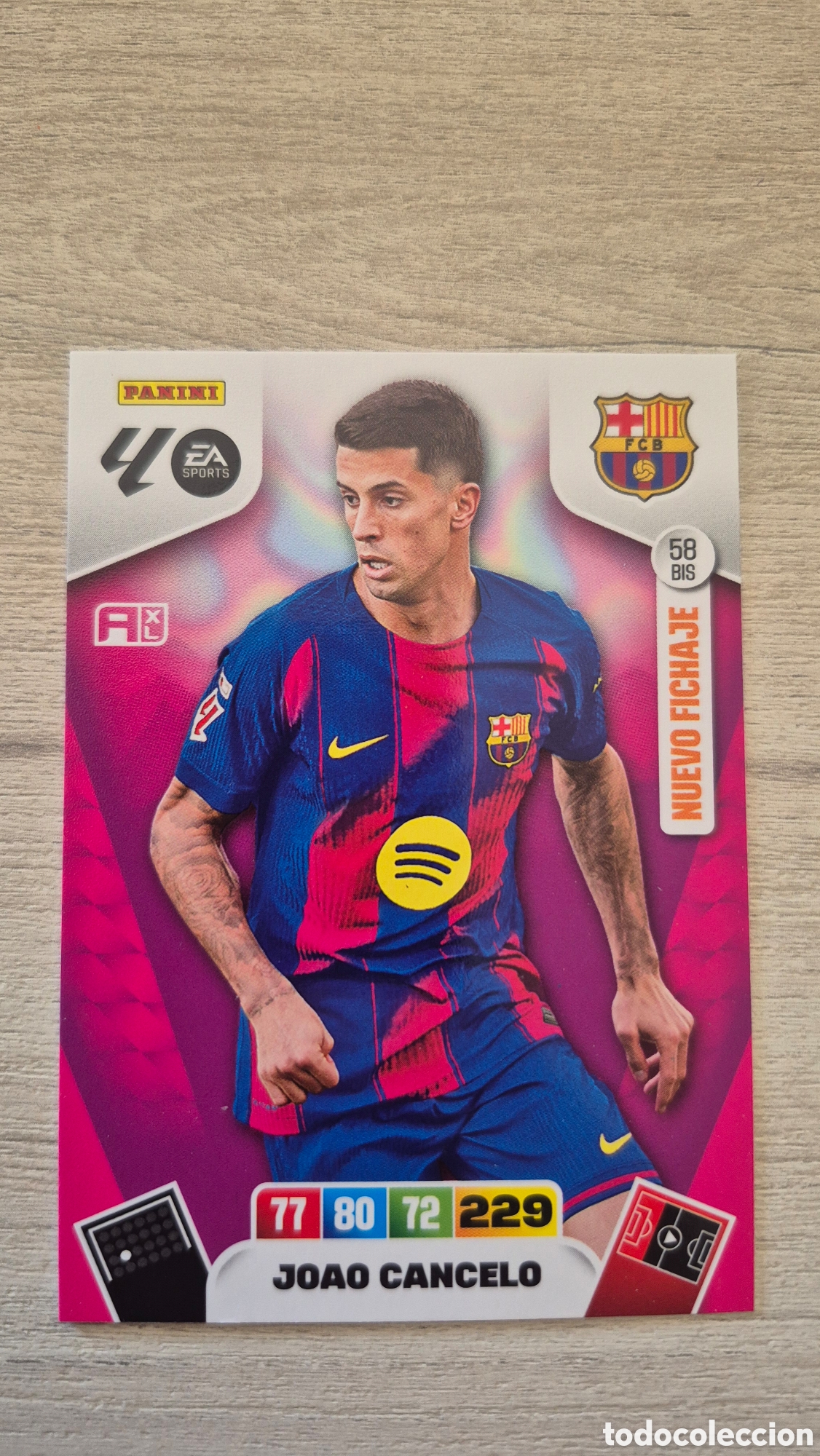 Cromos de F&uacute;tbol: N&deg;58Bis Barcelona Joao Cancelo Adrenalyn 25/26