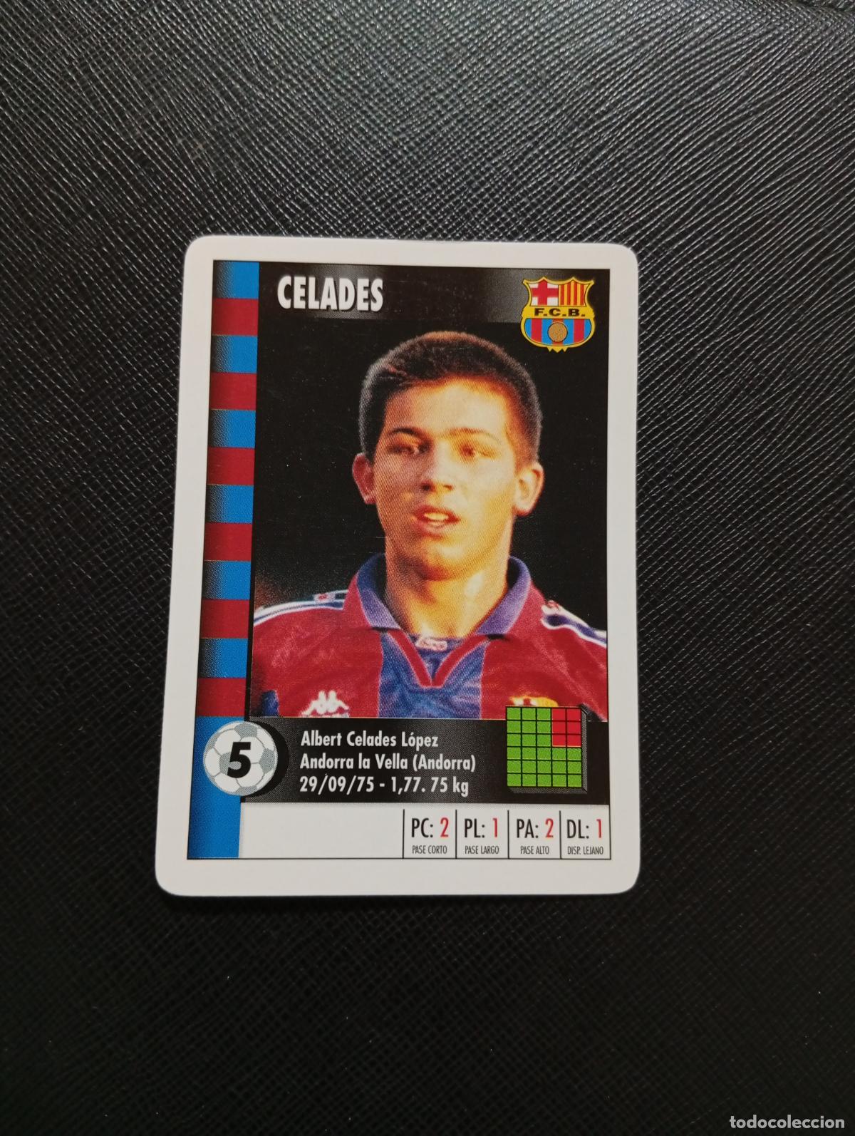 Cromos de F&uacute;tbol: 5 CELADES BARCELONA MARCA SUPER GOL 1995 1996 NAIPE SUPERGOL 95 96 FUTBOL - A185 PG298