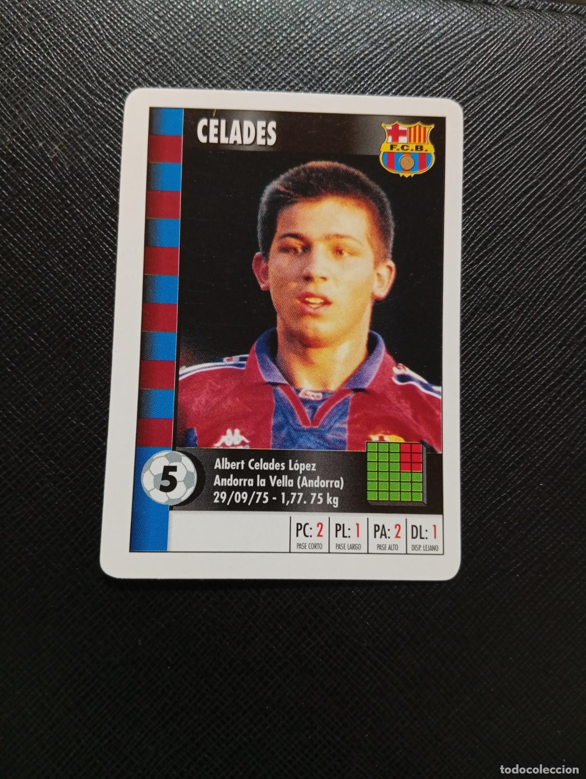 Cromos de F&uacute;tbol: 5 CELADES BARCELONA MARCA SUPER GOL 1995 1996 NAIPE SUPERGOL 95 96 FUTBOL - A185 PG307 B