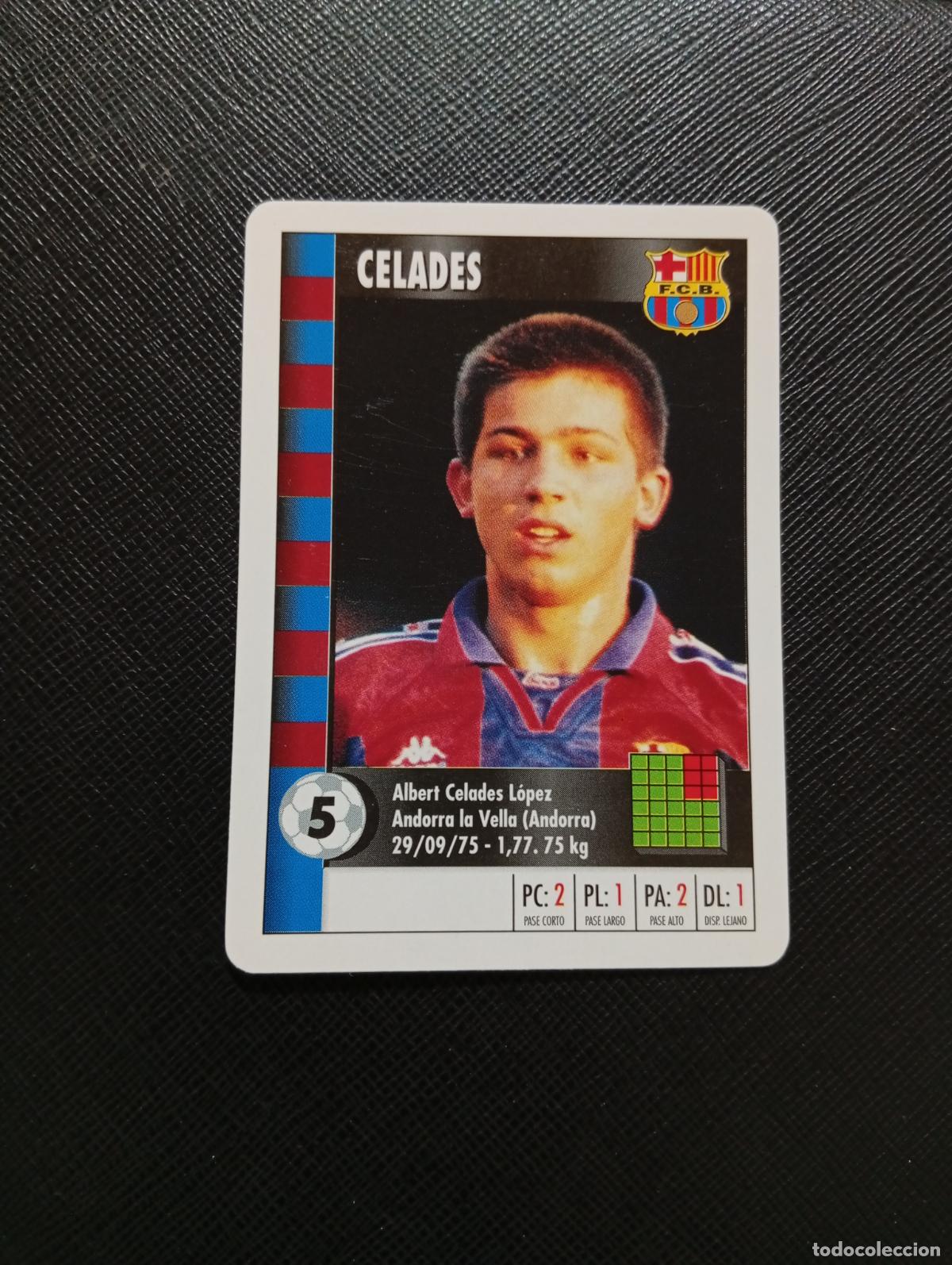 Cromos de F&uacute;tbol: 5 CELADES BARCELONA MARCA SUPER GOL 1995 1996 NAIPE SUPERGOL 95 96 FUTBOL - A185 PG307 C