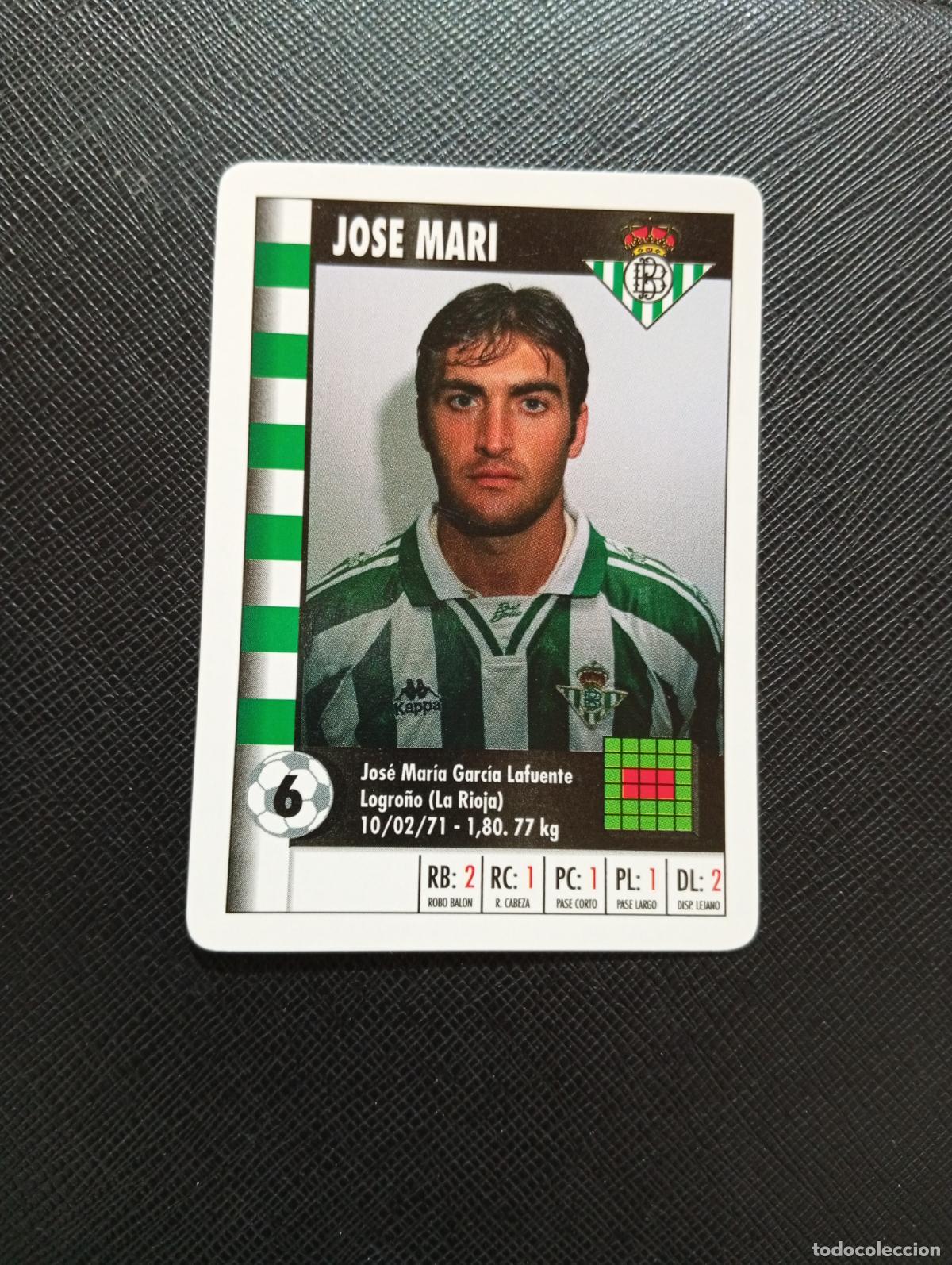 Cromos de Futebol: 6 JOSE MARI REAL BETIS MARCA SUPER GOL 1995 1996 NAIPE SUPERGOL 95 96 FUTBOL - A185 PG343 C