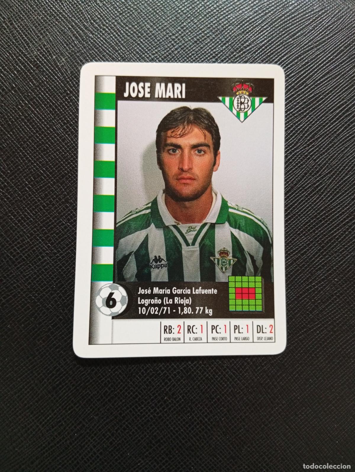Cromos de Futebol: 6 JOSE MARI REAL BETIS MARCA SUPER GOL 1995 1996 NAIPE SUPERGOL 95 96 FUTBOL - A185 PG343 D