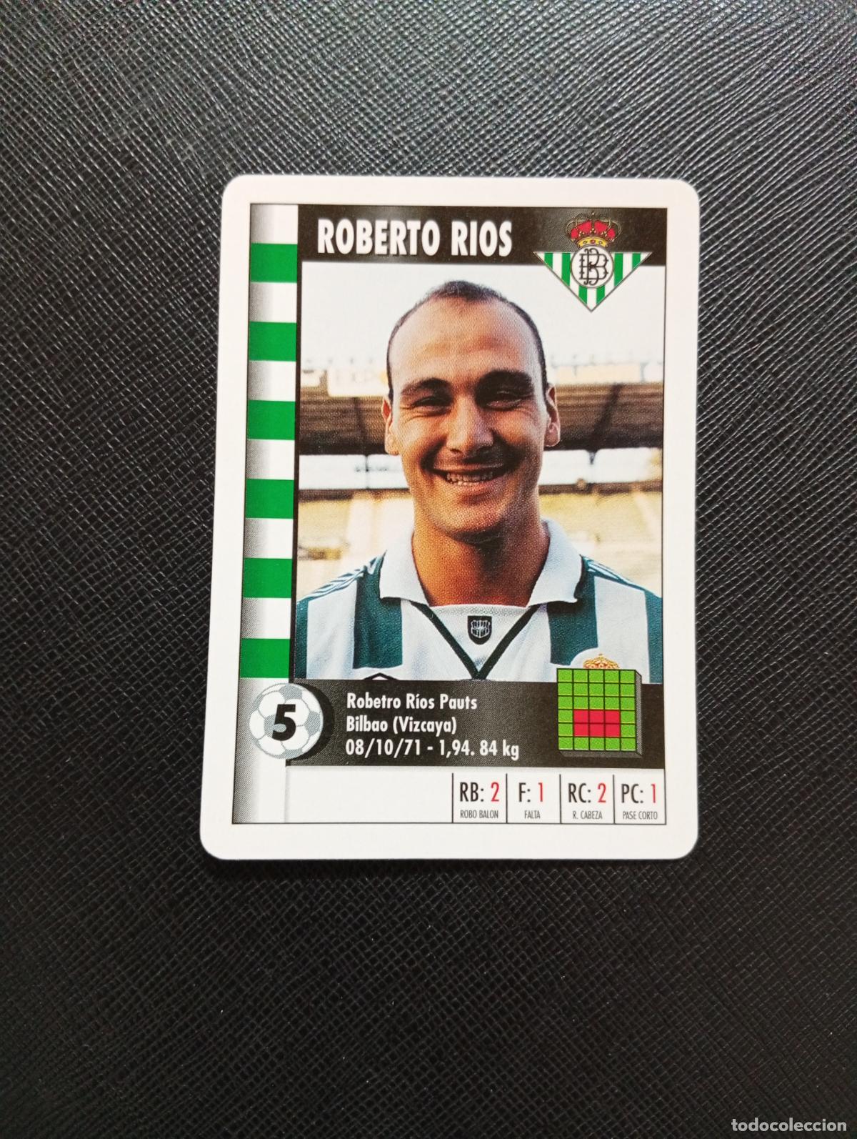 Cromos de F&uacute;tbol: 5 ROBERTO RIOS REAL BETIS MARCA SUPER GOL 1995 1996 NAIPE SUPERGOL 95 96 FUTBOL - A185 PG352 C