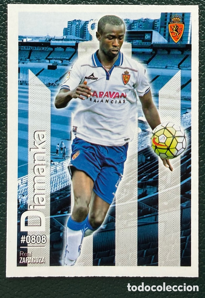 Cromos de F&uacute;tbol: 808 DIAMANKA REAL ZARAGOZA FICHAS ALBUM MUNDICROMO 2015 2016 15 16