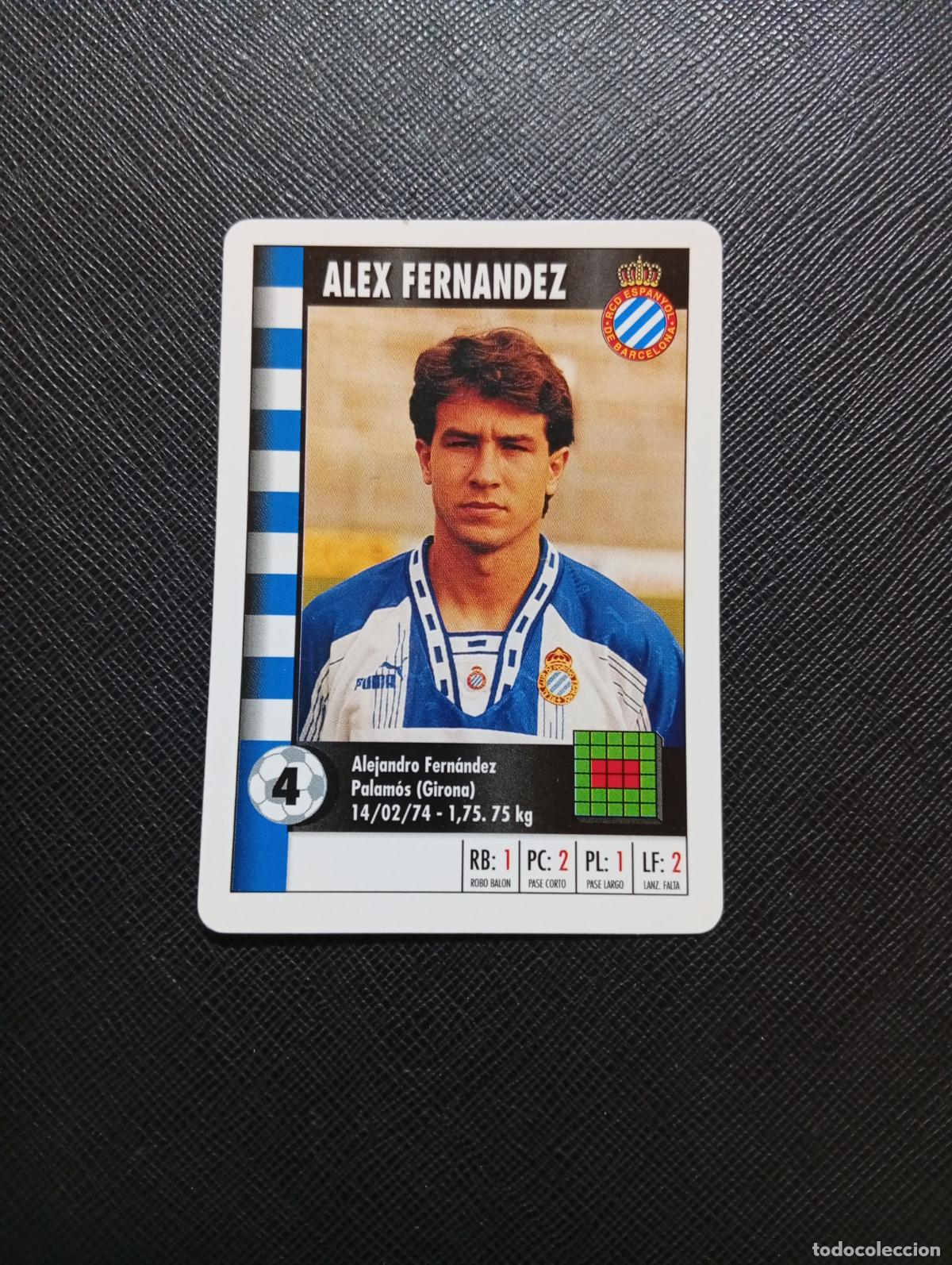 Cromos de F&uacute;tbol: 4 ALEX FERNANDEZ ESPA&Ntilde;OL MARCA SUPER GOL 1995 1996 NAIPE SUPERGOL 95 96 FUTBOL - A185 PG478