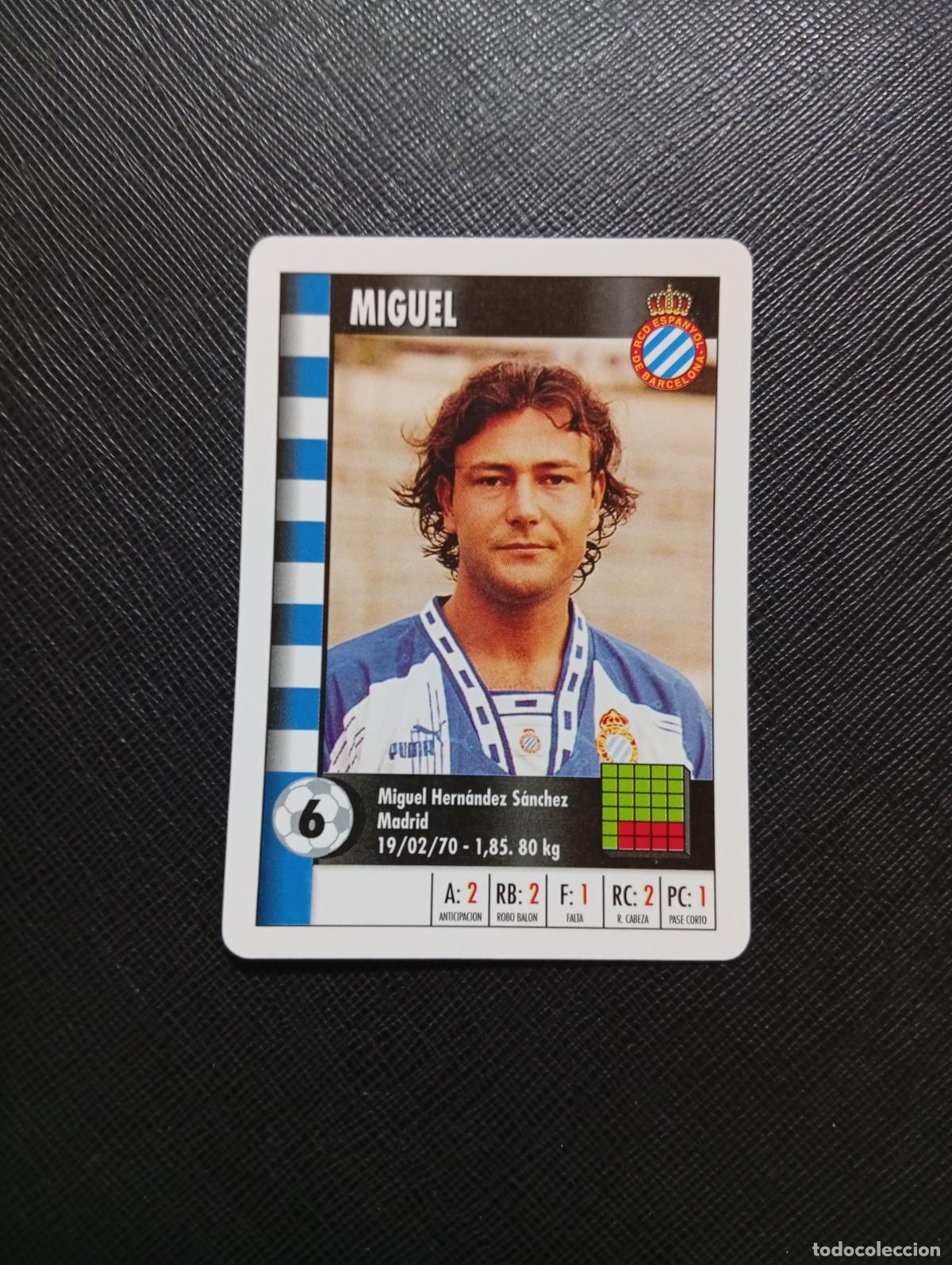 Cromos de F&uacute;tbol: 6 MIGUEL ESPA&Ntilde;OL MARCA SUPER GOL 1995 1996 NAIPE SUPERGOL 95 96 FUTBOL - A185 PG523
