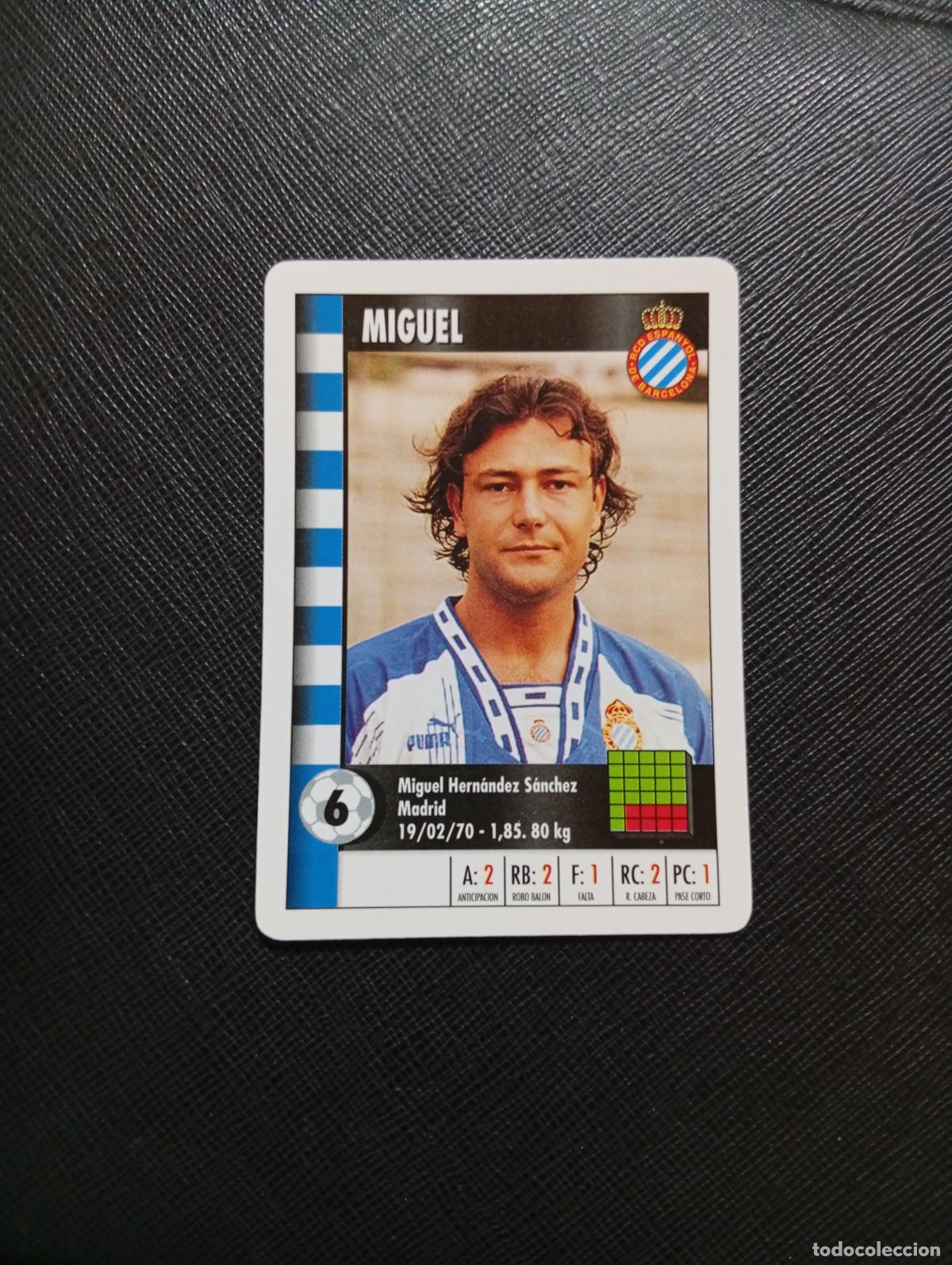 Cromos de F&uacute;tbol: 6 MIGUEL ESPA&Ntilde;OL MARCA SUPER GOL 1995 1996 NAIPE SUPERGOL 95 96 FUTBOL - A185 PG523 C
