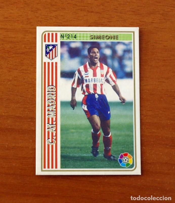 Football Stickers: Atl&eacute;tico de Madrid -N&ordm; 214 Simeone -Mundicromo Las Fichas de la Liga 1994-1995-94-95