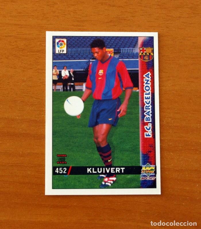 Cromos de F&uacute;tbol: Barcelona -N&ordm; 452 Kluivert -&Uacute;ltima Hora -Mundicromo Las Fichas de la Liga 1998-1999-98-99