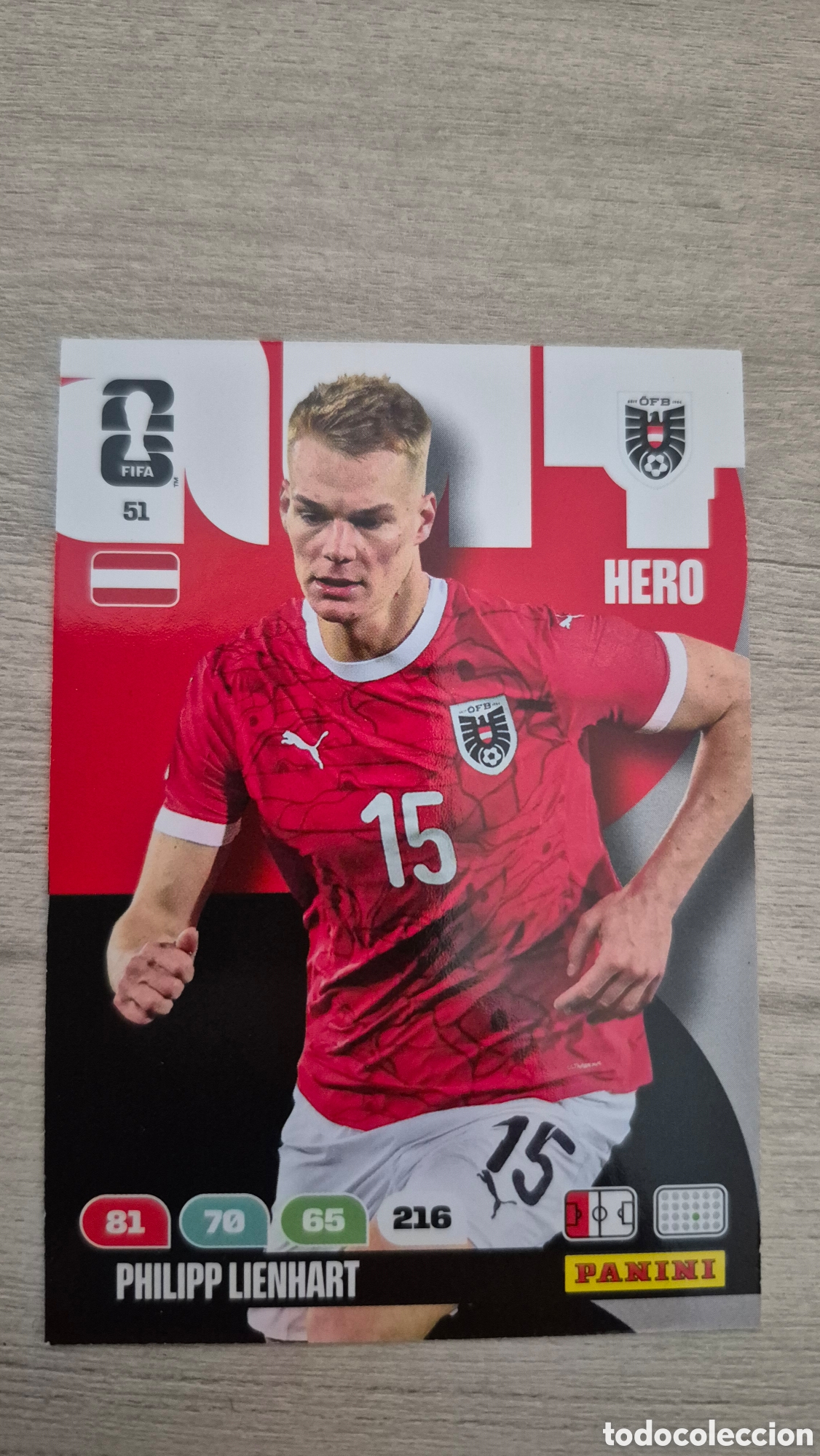 Cromos de F&uacute;tbol: N&deg;51 Austria Philipp Lienhart Adrenalyn FIFA World Cup 2026