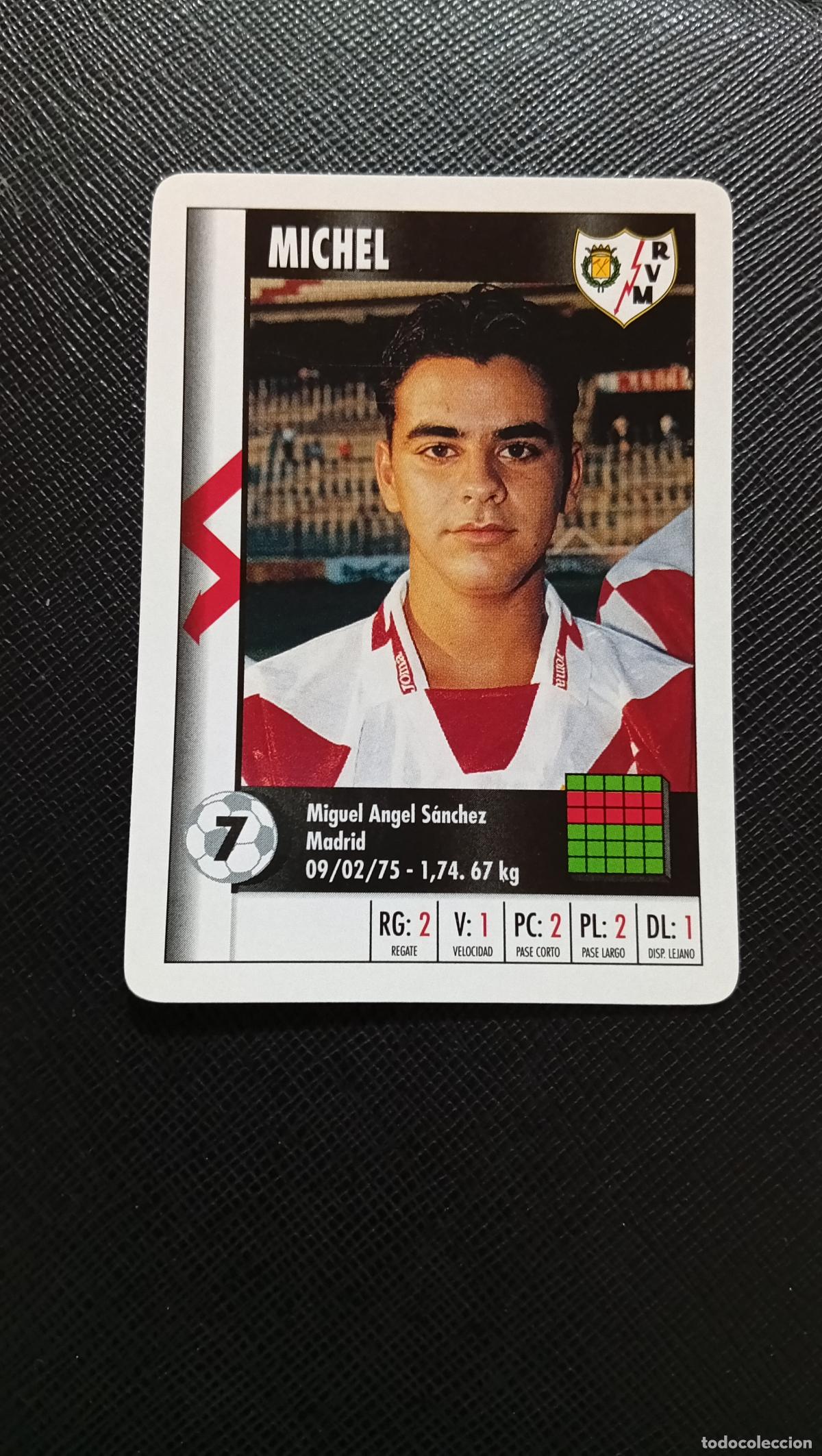 Figurine di Calcio: 7 MICHEL RAYO VALLECANO MARCA SUPER GOL 1995 1996 NAIPE SUPERGOL 95 96 FUTBOL - A119 PG127 B