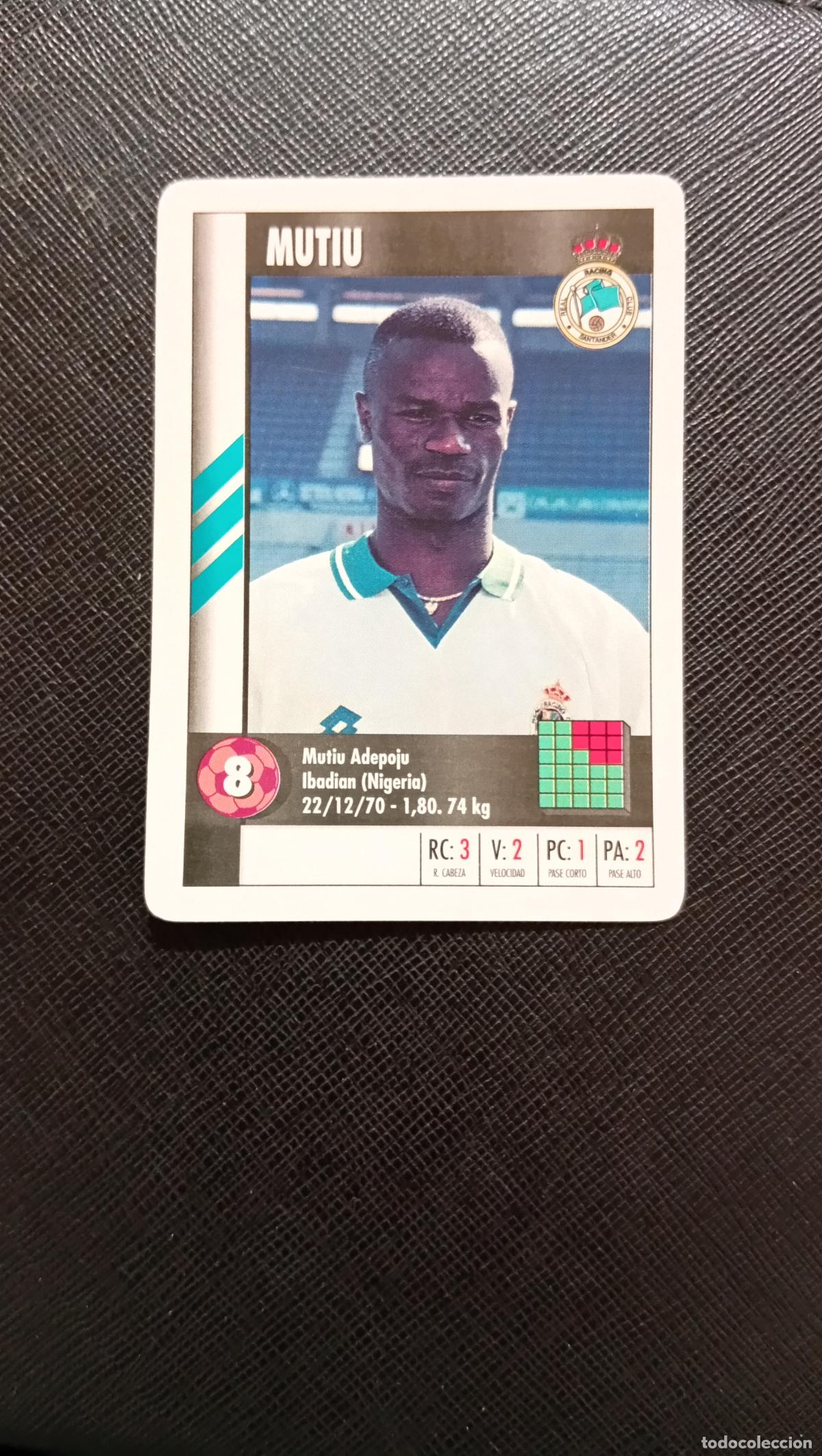 Cromos de F&uacute;tbol: 8 MUTIU RACING MARCA SUPER GOL 1995 1996 NAIPE SUPERGOL 95 96 FUTBOL - A119 PG172