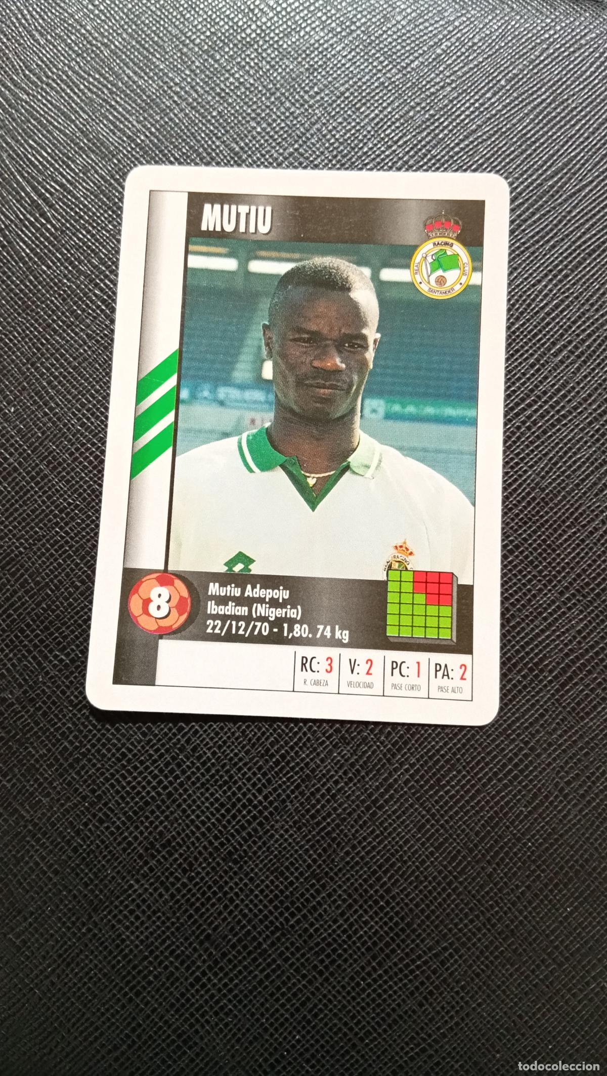 Cromos de F&uacute;tbol: 8 MUTIU RACING MARCA SUPER GOL 1995 1996 NAIPE SUPERGOL 95 96 FUTBOL - A119 PG172 C