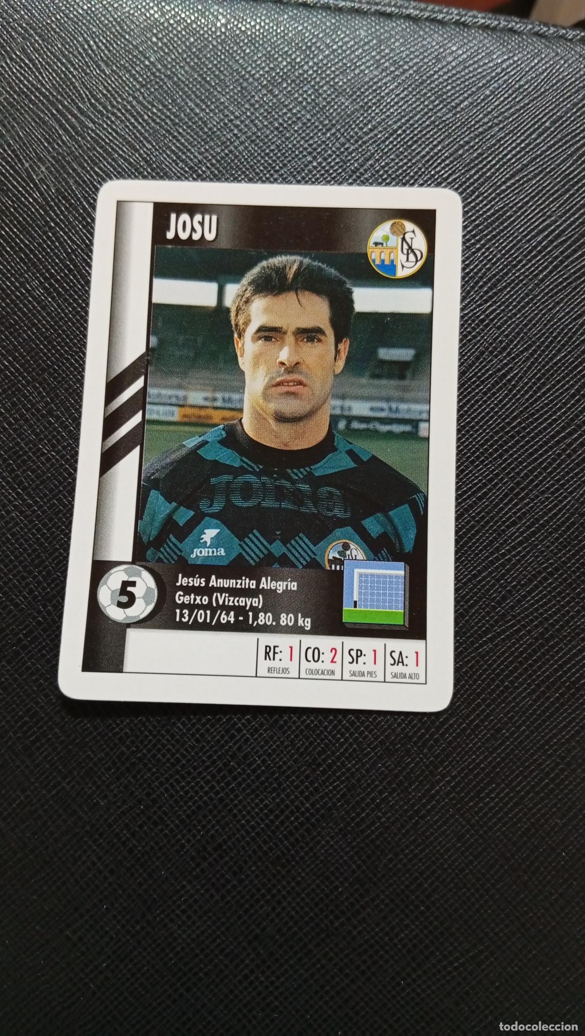 Cromos de F&uacute;tbol: 5 JOSU SALAMANCA MARCA SUPER GOL 1995 1996 NAIPE SUPERGOL 95 96 FUTBOL - A119 PG217 B