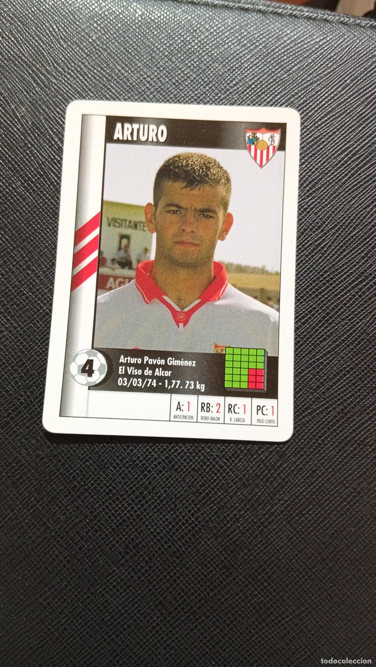 Cromos de F&uacute;tbol: 4 ARTURO SEVILLA MARCA SUPER GOL 1995 1996 NAIPE SUPERGOL 95 96 FUTBOL - A119 PG280 C