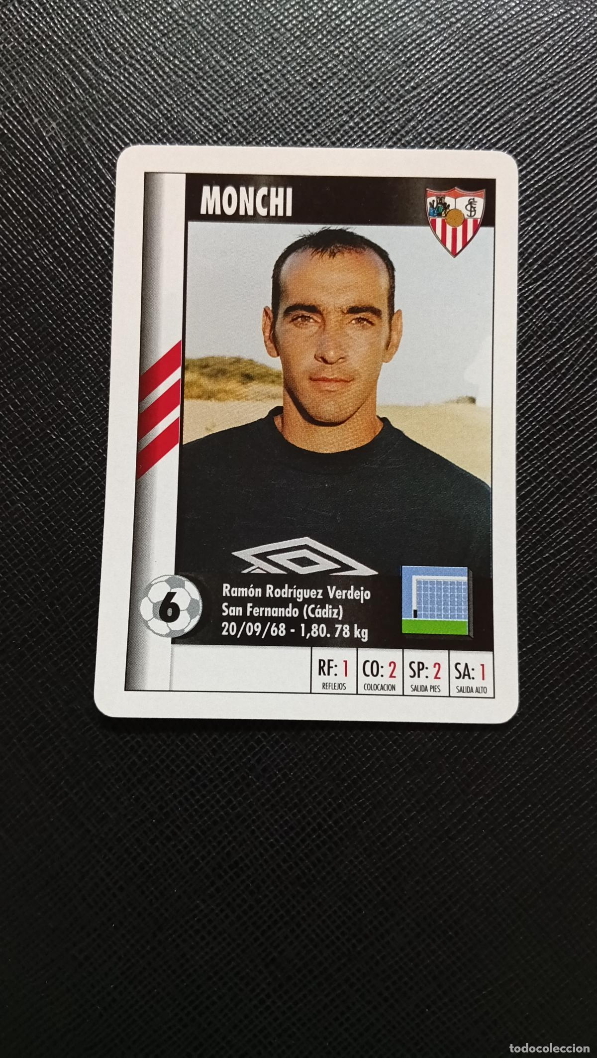 Cromos de F&uacute;tbol: 6 MONCHI SEVILLA MARCA SUPER GOL 1995 1996 NAIPE SUPERGOL 95 96 FUTBOL - A119 PG325 B