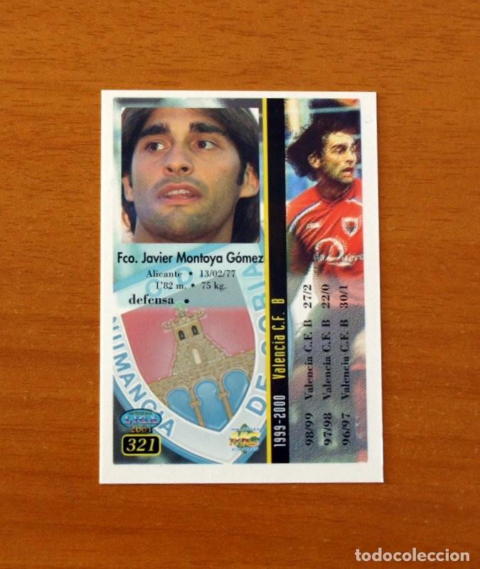 Figurine di Calcio: Numancia - N&ordm; 321 Montoya - Mundicromo Las Fichas de la Liga 2000-2001, 00-01