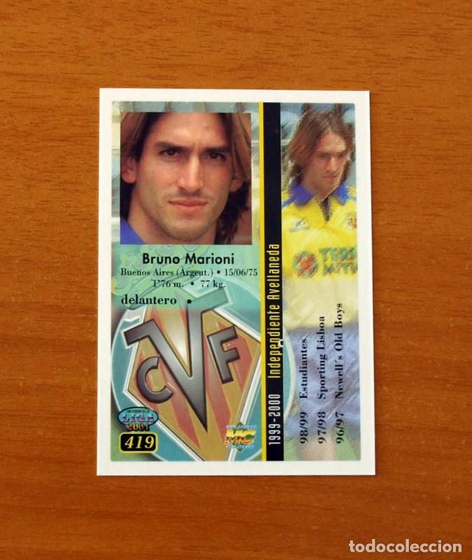 Cromos de F&uacute;tbol: Villarreal - N&ordm; 419 Marioni - Mundicromo Las Fichas de la Liga 2000-2001, 00-01