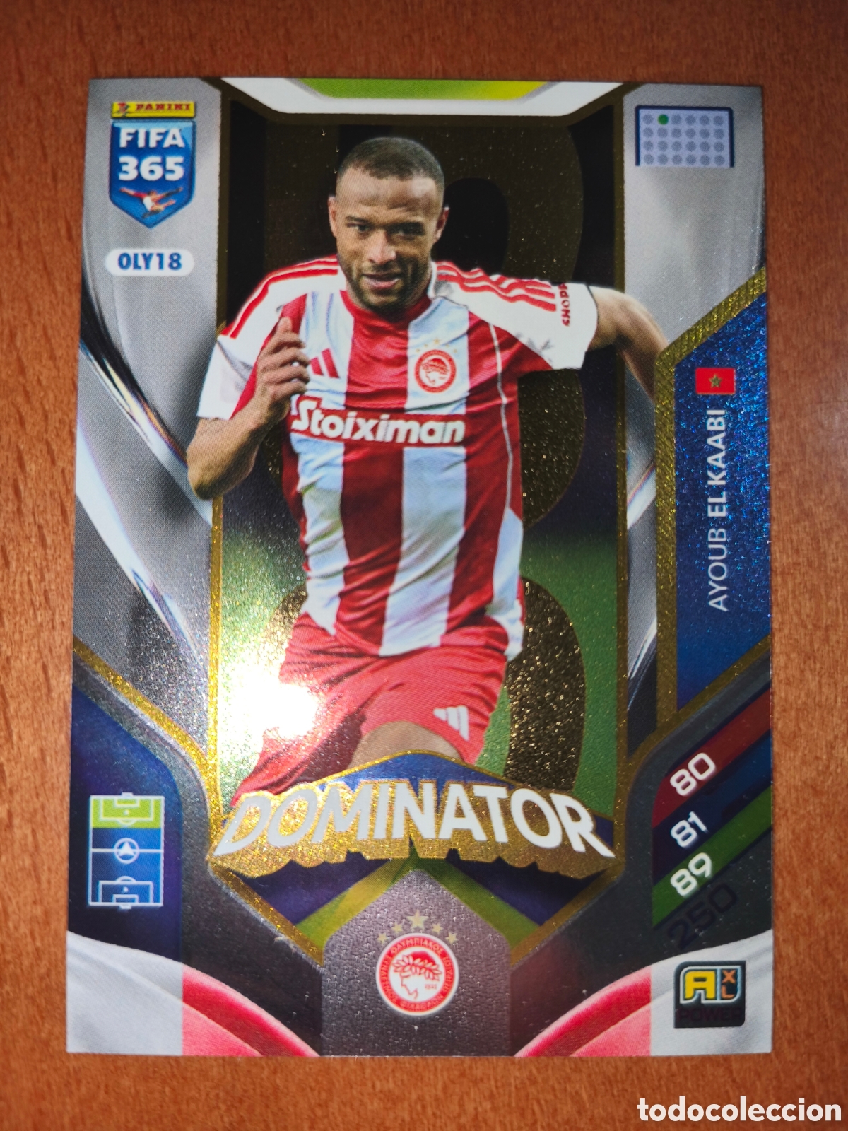 Football Stickers: Ayoub El Kaabi OLY18 DOMINATOR Adrenalyn XL Fifa 365 2026 Olympiacos