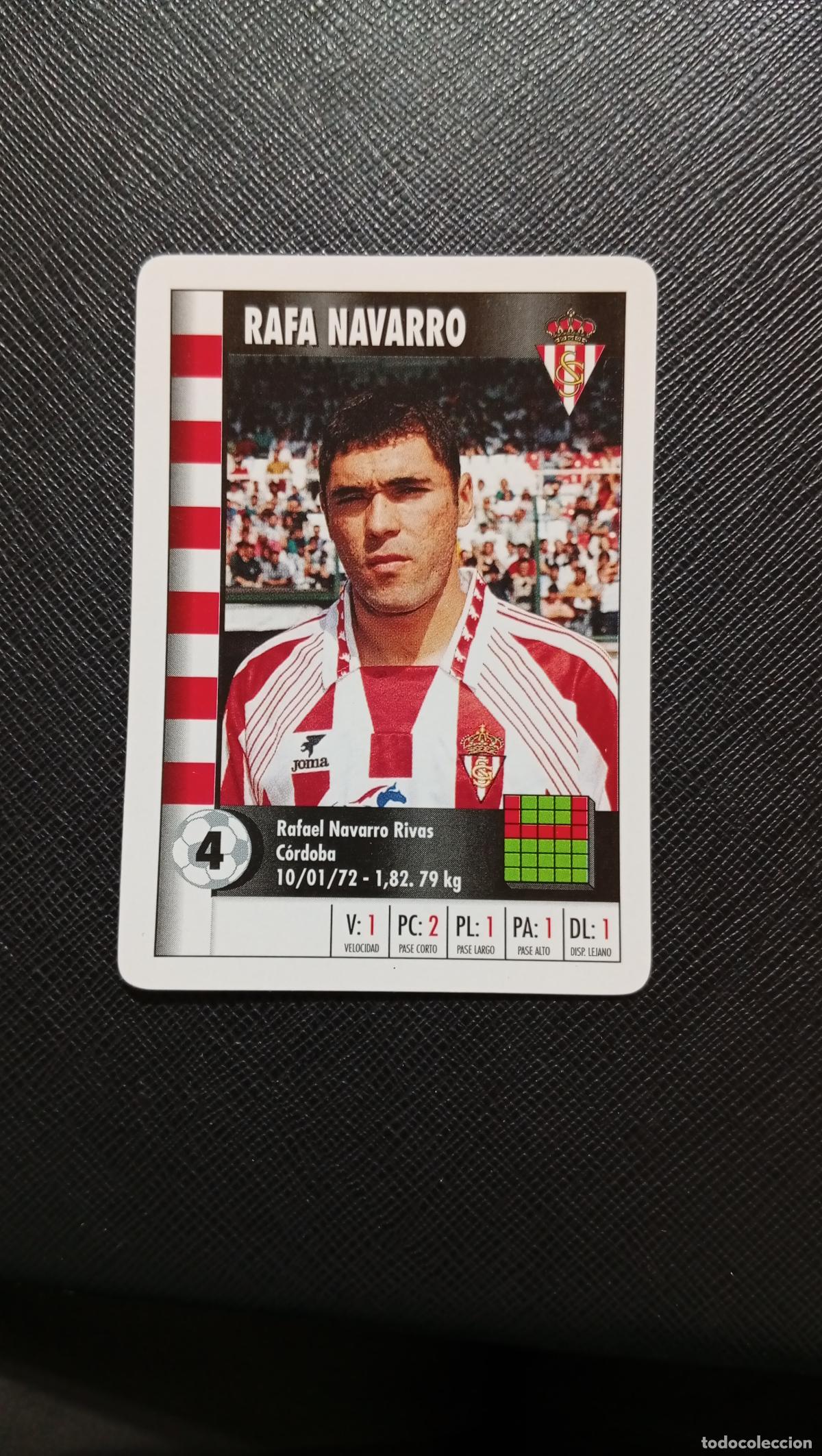 Football Stickers: 4 RAFA NAVARRO SPORTING GIJON MARCA SUPER GOL 1995 1996 NAIPE SUPERGOL 95 96 FUTBOL - A119 PG442 B