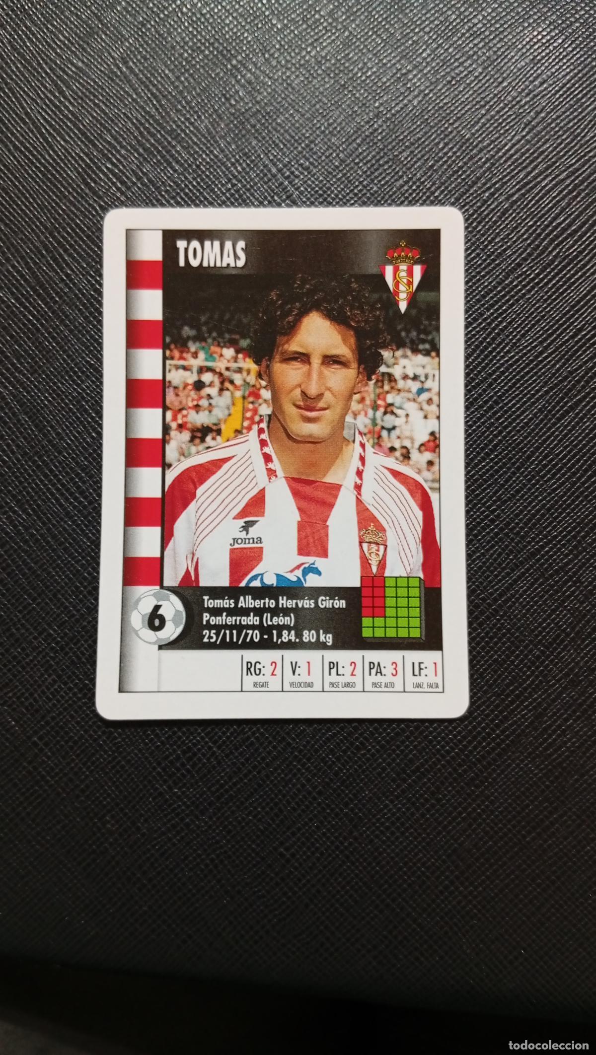 Cromos de F&uacute;tbol: 6 TOMAS SPORTING GIJON MARCA SUPER GOL 1995 1996 NAIPE SUPERGOL 95 96 FUTBOL - A119 PG451