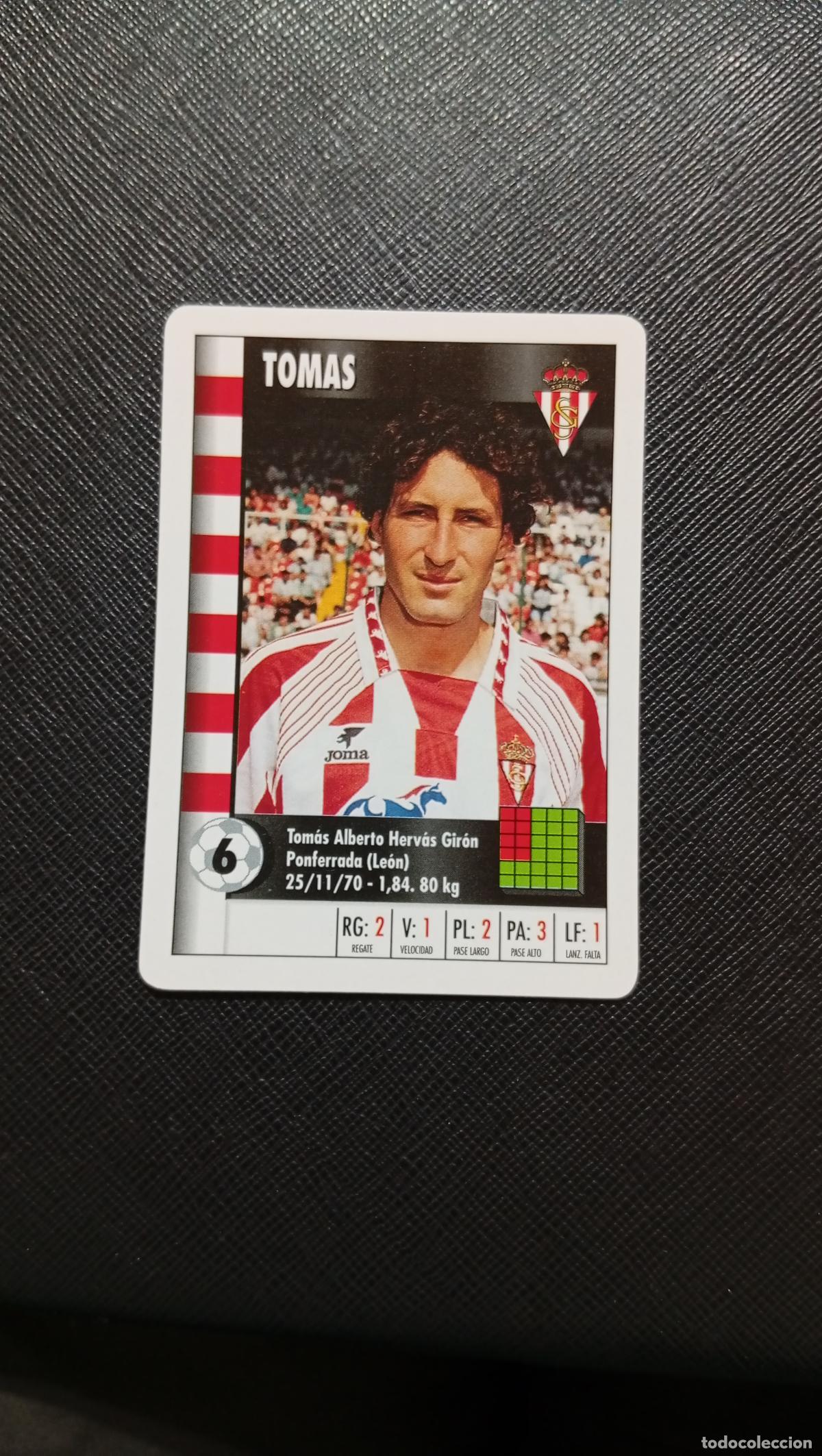 Cromos de F&uacute;tbol: 6 TOMAS SPORTING GIJON MARCA SUPER GOL 1995 1996 NAIPE SUPERGOL 95 96 FUTBOL - A119 PG451 B