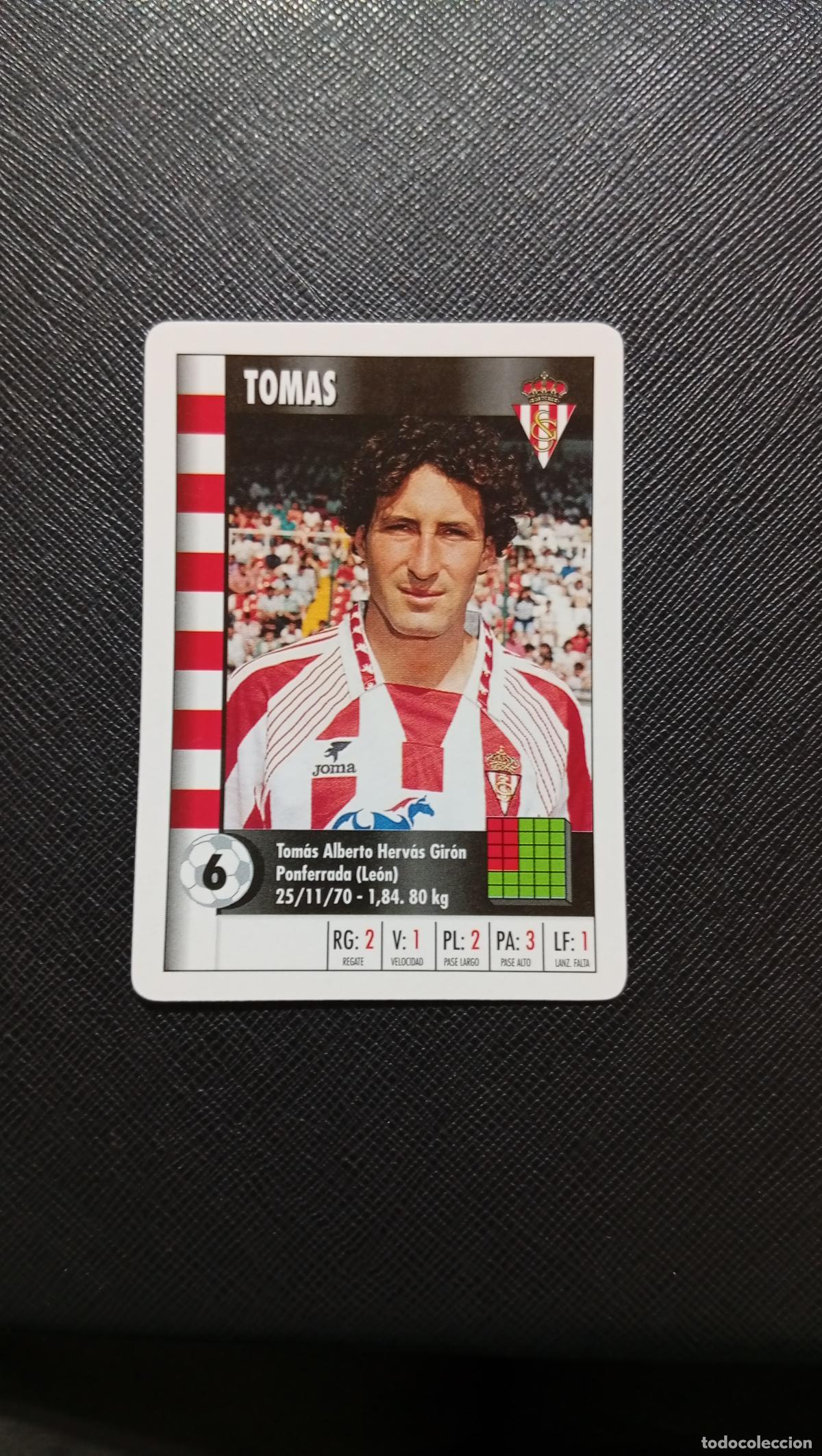 Cromos de F&uacute;tbol: 6 TOMAS SPORTING GIJON MARCA SUPER GOL 1995 1996 NAIPE SUPERGOL 95 96 FUTBOL - A119 PG451 C