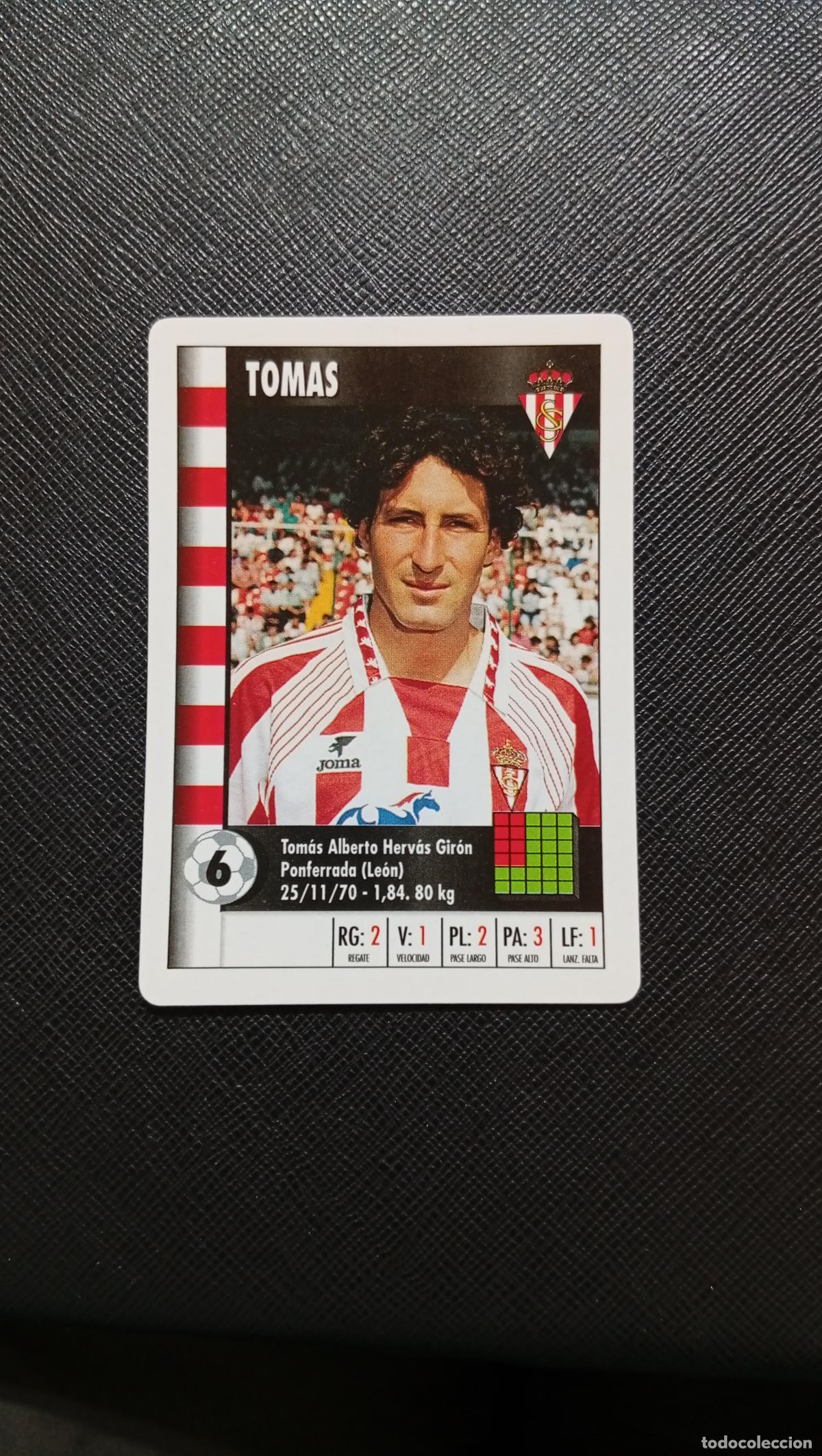 Cromos de F&uacute;tbol: 6 TOMAS SPORTING GIJON MARCA SUPER GOL 1995 1996 NAIPE SUPERGOL 95 96 FUTBOL - A119 PG460