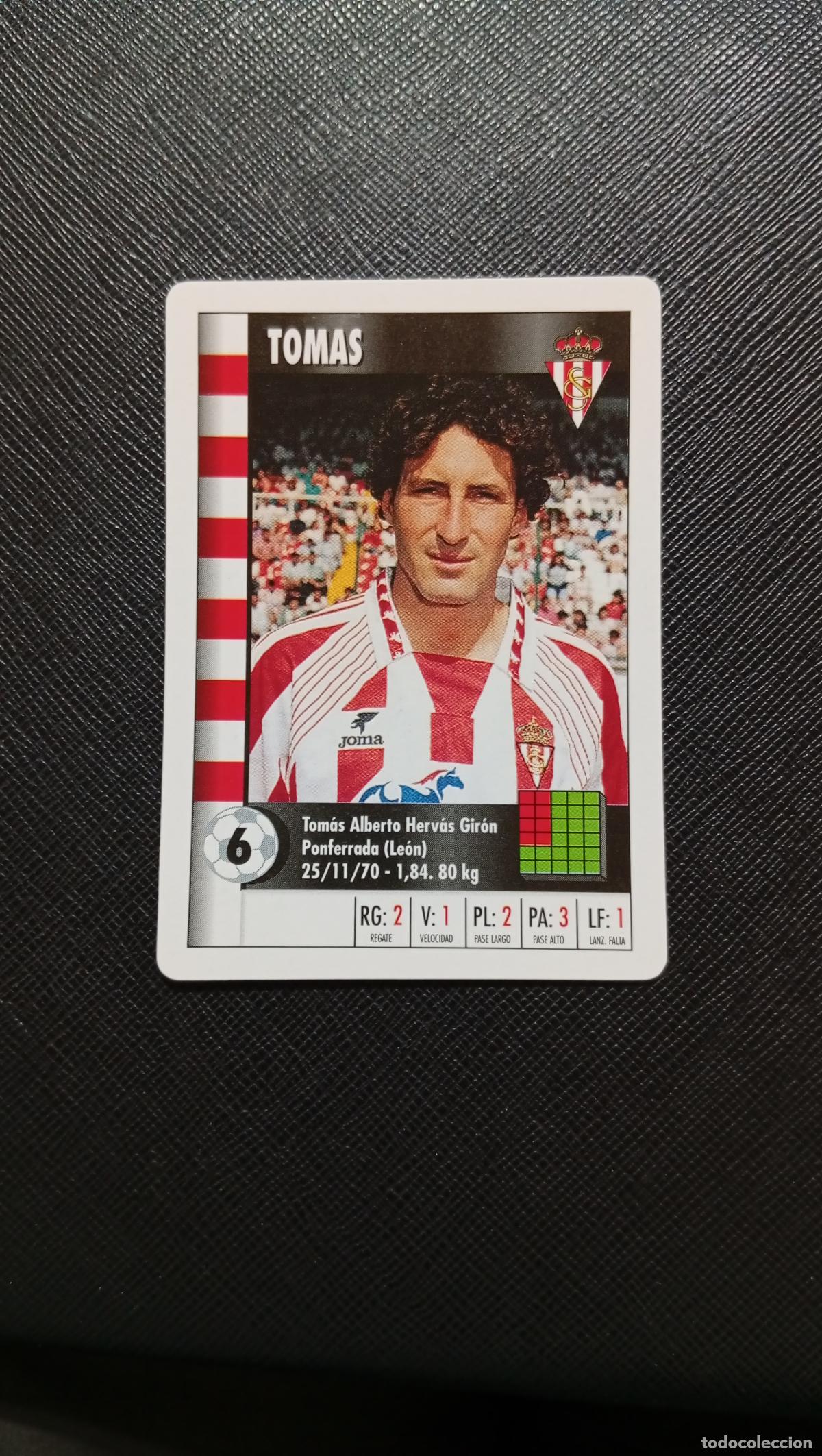 Cromos de F&uacute;tbol: 6 TOMAS SPORTING GIJON MARCA SUPER GOL 1995 1996 NAIPE SUPERGOL 95 96 FUTBOL - A119 PG460 B