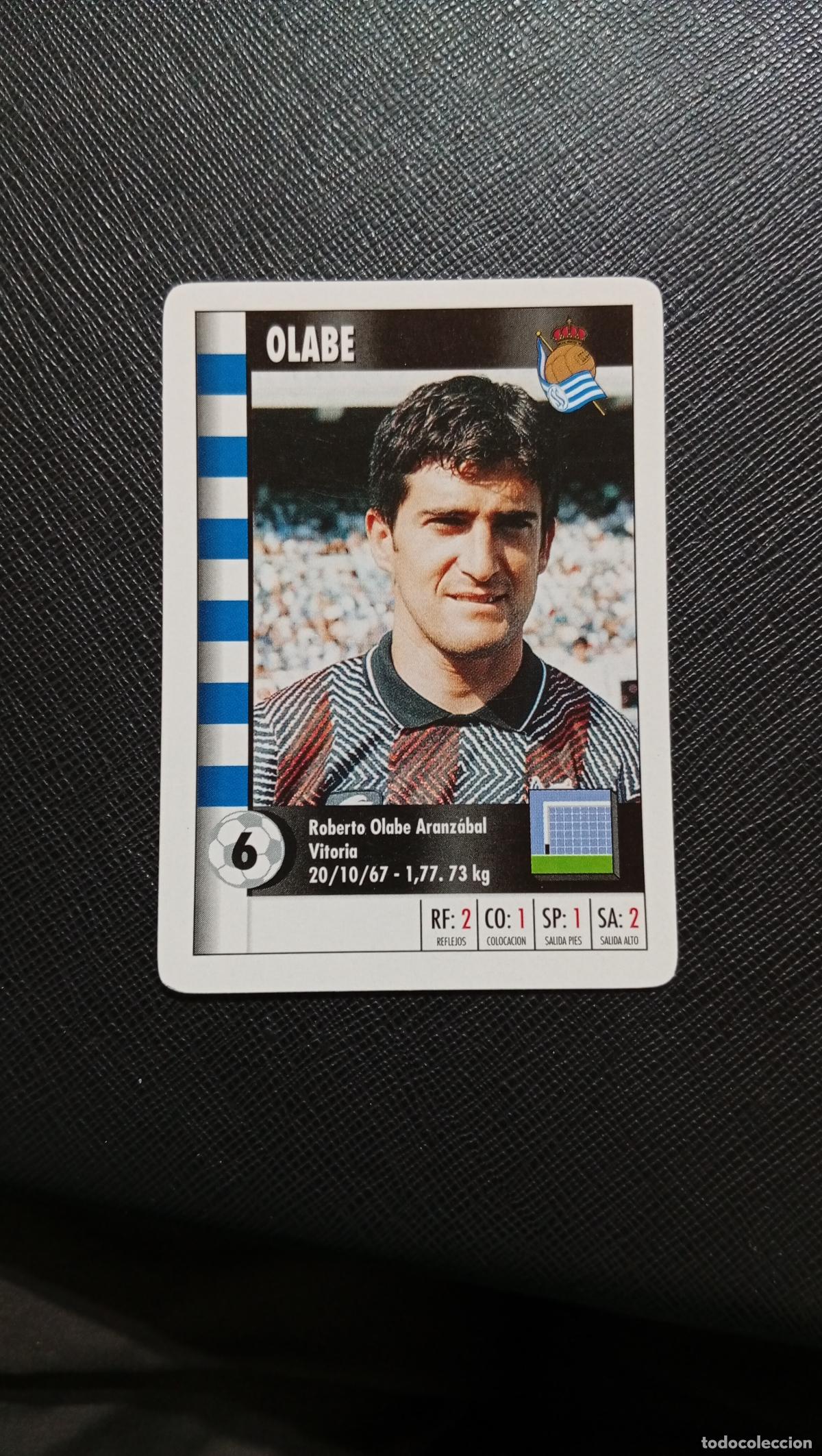 Cromos de F&uacute;tbol: 6 OLABE REAL SOCIEDAD MARCA SUPER GOL 1995 1996 NAIPE SUPERGOL 95 96 FUTBOL - A119 PG487