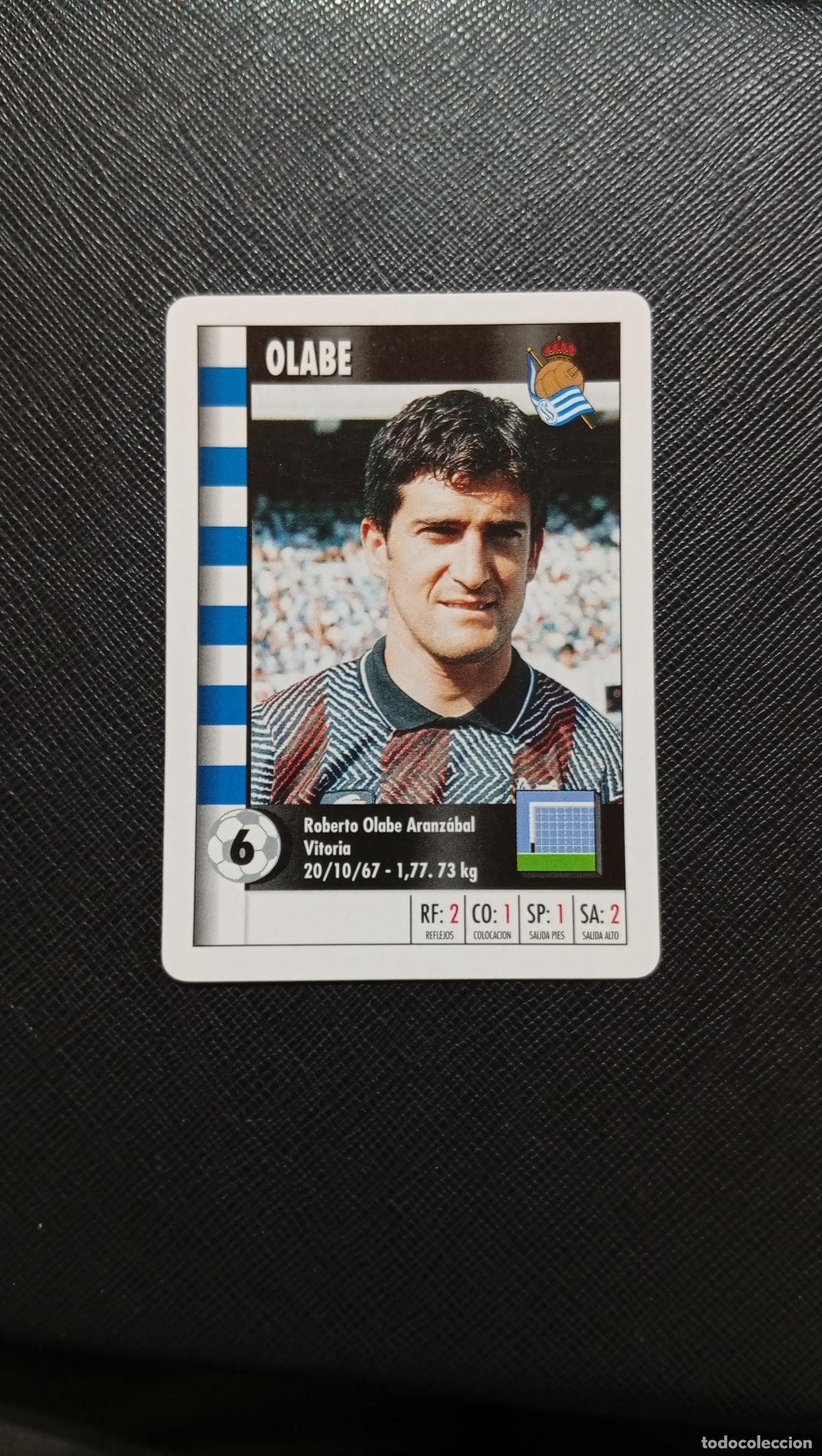 Cromos de F&uacute;tbol: 6 OLABE REAL SOCIEDAD MARCA SUPER GOL 1995 1996 NAIPE SUPERGOL 95 96 FUTBOL - A119 PG487 C