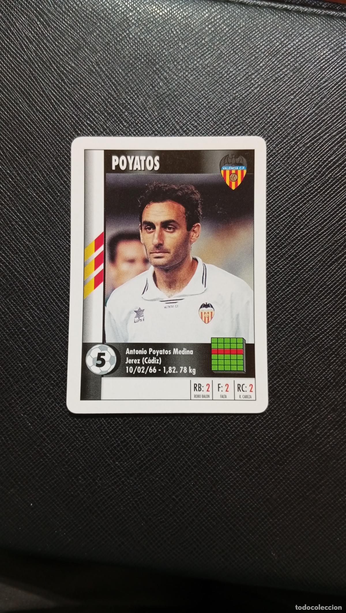 Cromos de F&uacute;tbol: 5 POYATOS VALENCIA MARCA SUPER GOL 1995 1996 NAIPE SUPERGOL 95 96 FUTBOL - A119 PG523 B