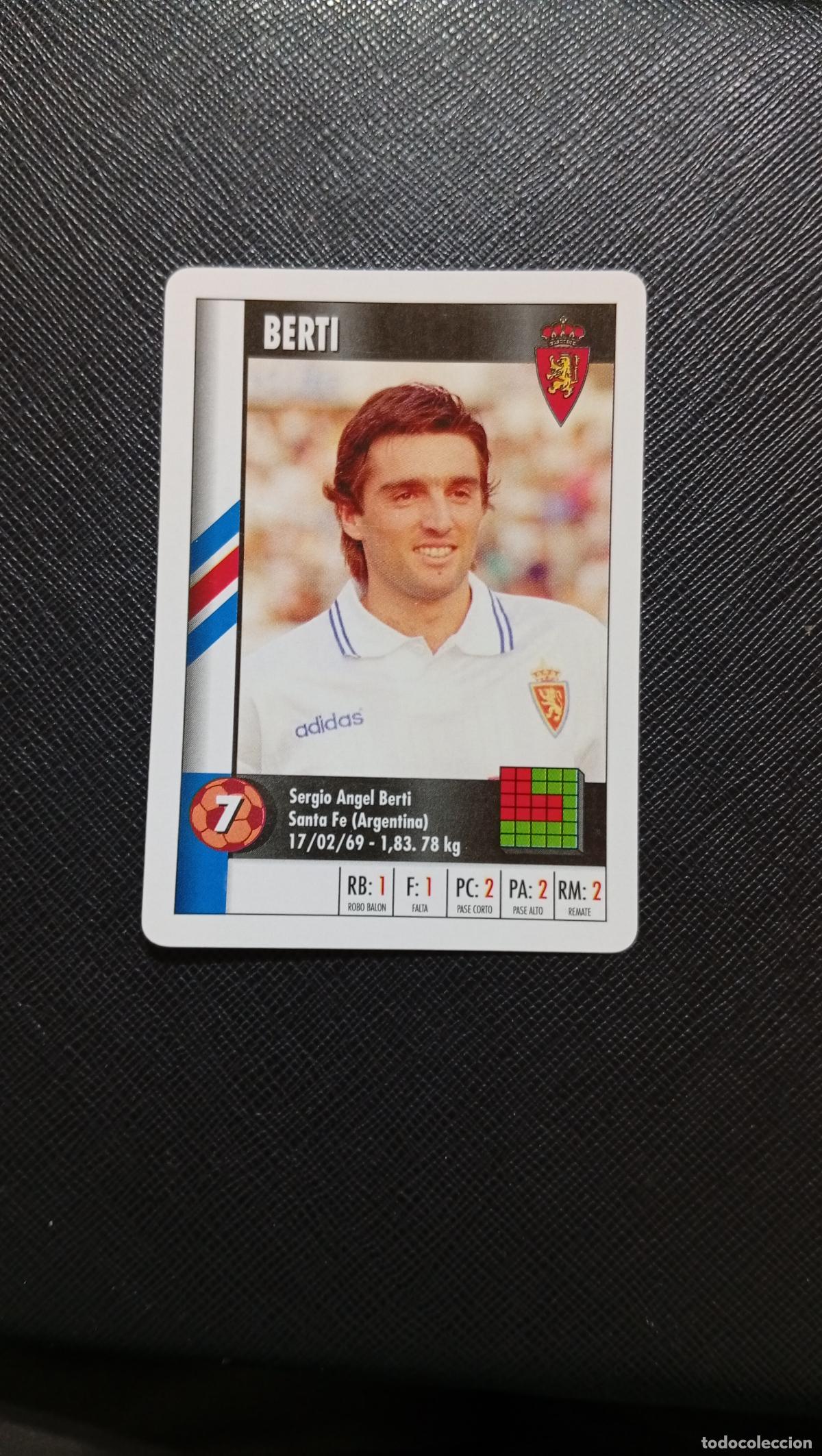 Cromos de F&uacute;tbol: 7 BERTI ZARAGOZA MARCA SUPER GOL 1995 1996 NAIPE SUPERGOL 95 96 FUTBOL - A118 PG532 C