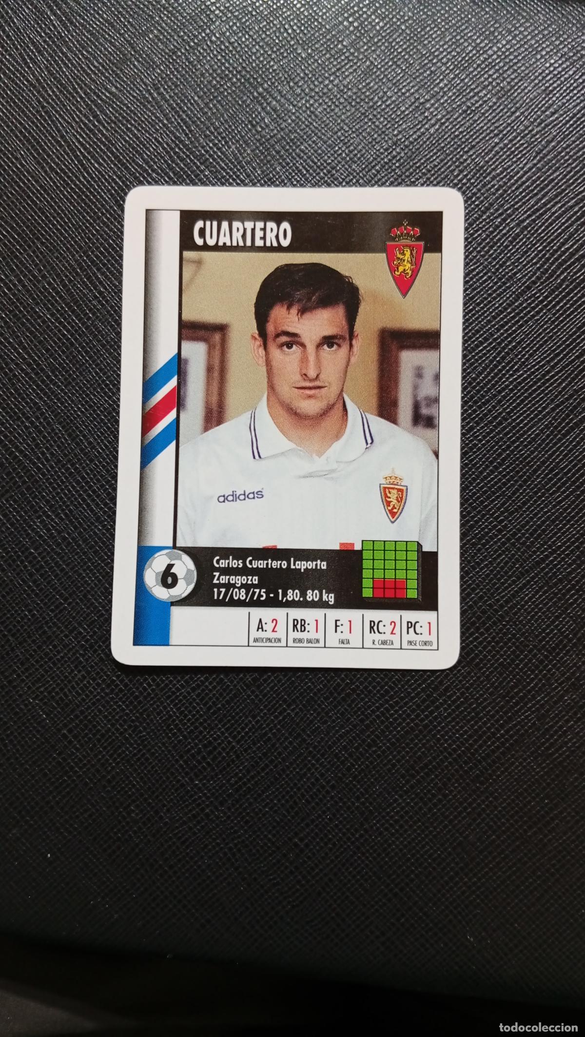 Cromos de F&uacute;tbol: 6 CUARTERO ZARAGOZA MARCA SUPER GOL 1995 1996 NAIPE SUPERGOL 95 96 FUTBOL - A138 PG10