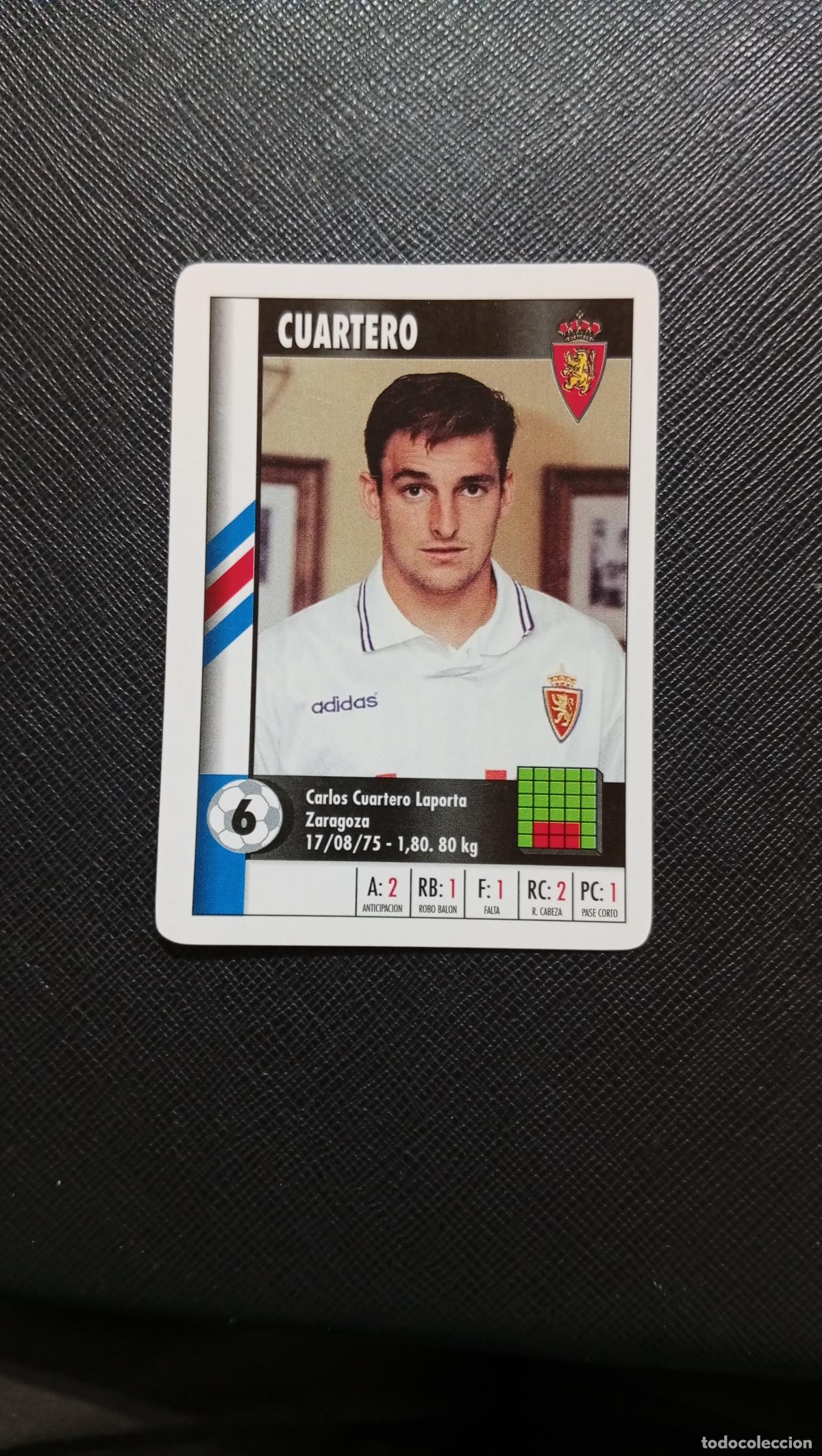 Cromos de F&uacute;tbol: 6 CUARTERO ZARAGOZA MARCA SUPER GOL 1995 1996 NAIPE SUPERGOL 95 96 FUTBOL - A138 PG10 C