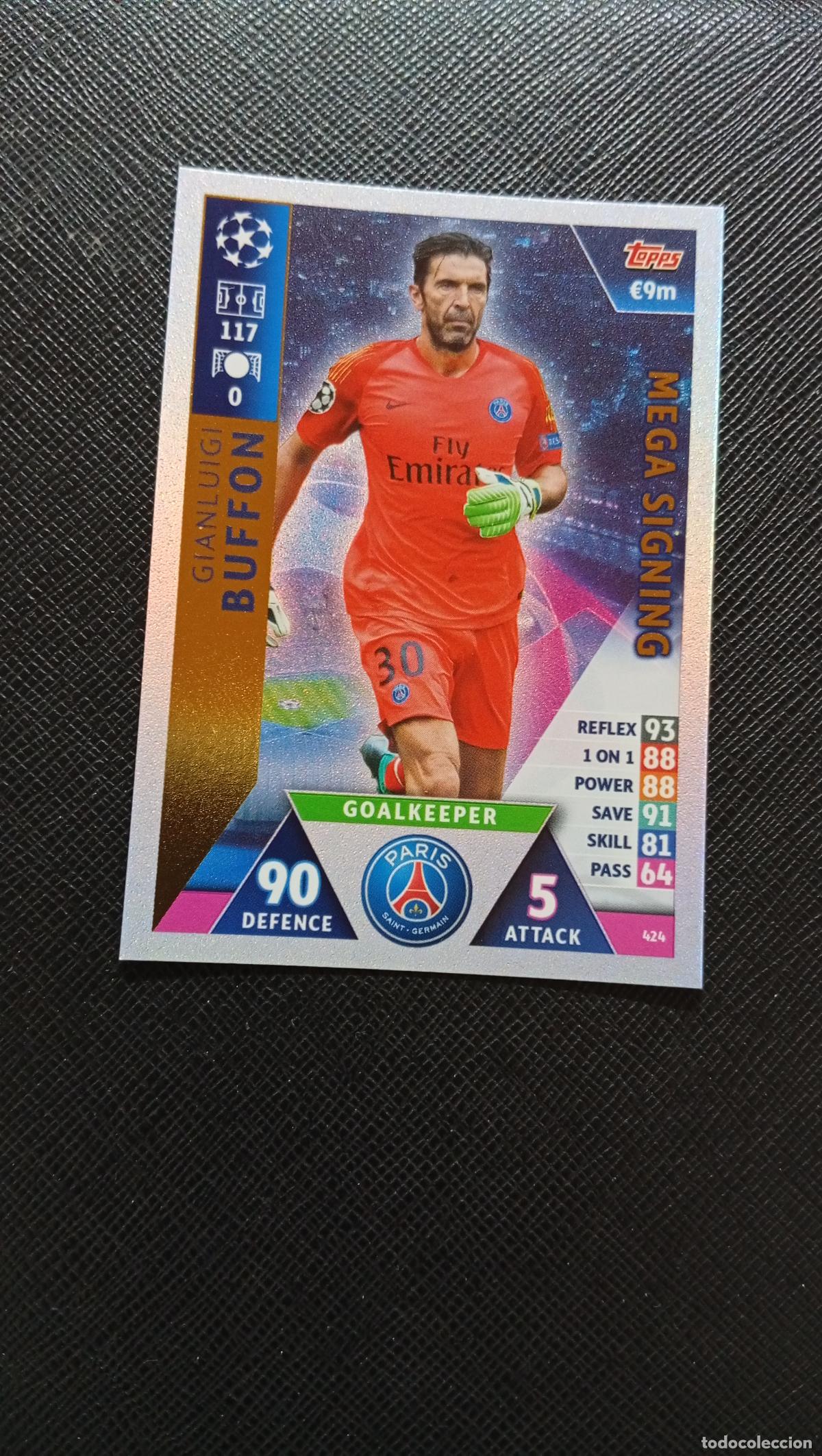 Cromos de F&uacute;tbol: 424 BUFFON PSG TOPPS MATCH ATTAX 2018 2109 FUTBOL CROMO 18 19 - A138 PG73 C