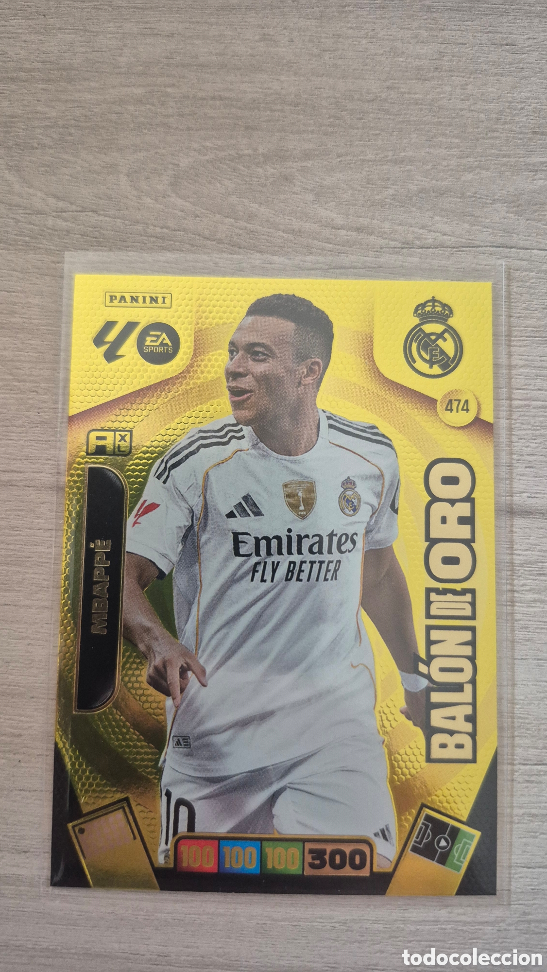 Figurine di Calcio: N&deg;474 Balon de Oro Mbappe Adrenalyn 25/26